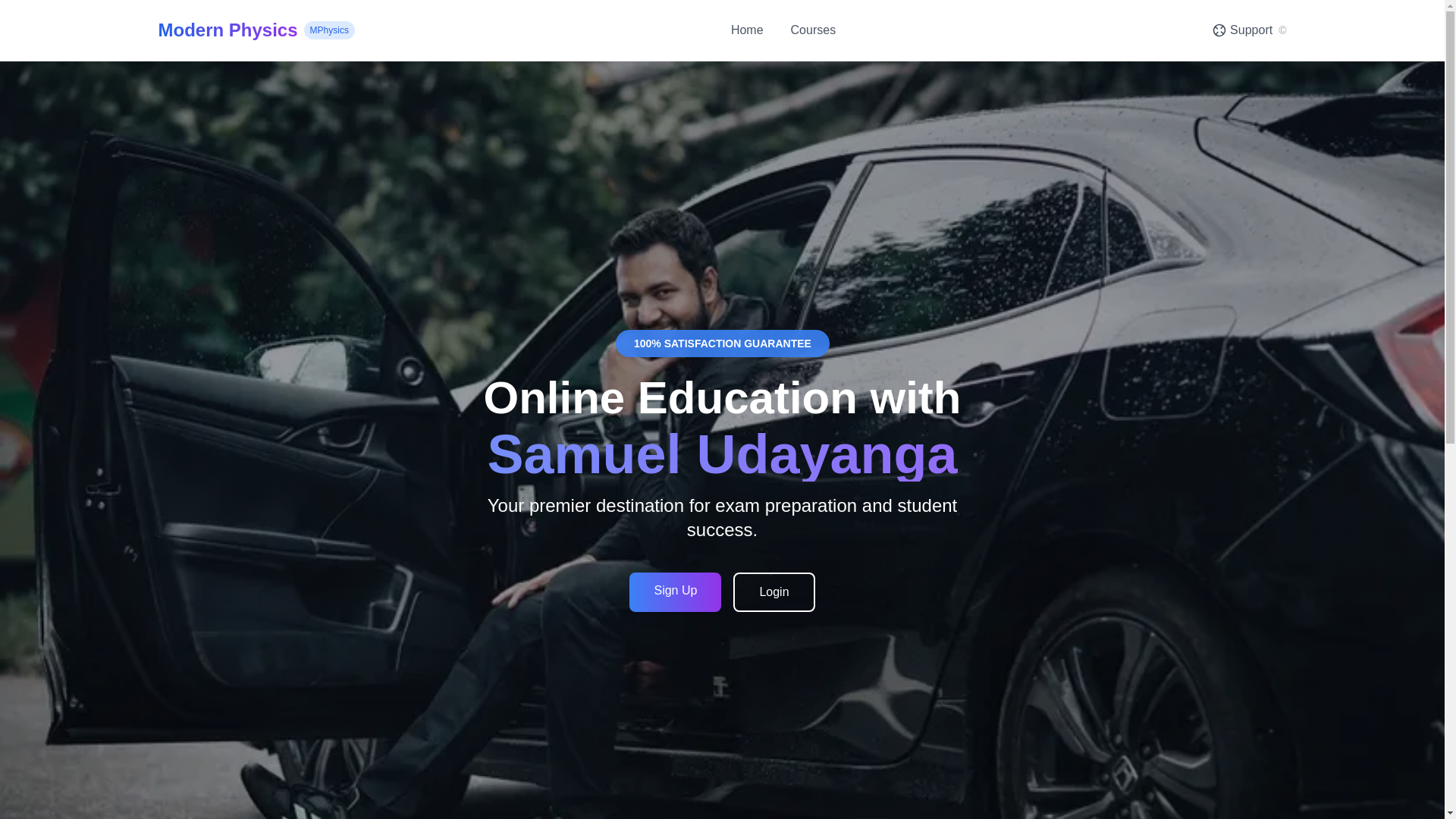 website screenshot of https://modernphysics.lk/