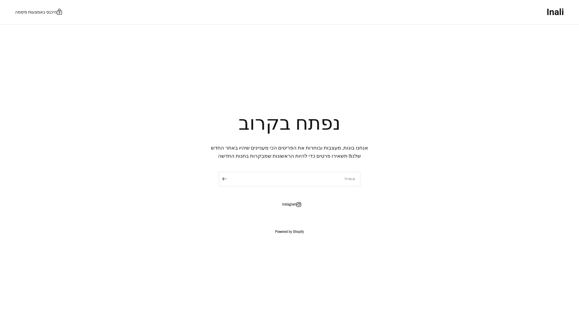 website screenshot of https://shopinali.com/