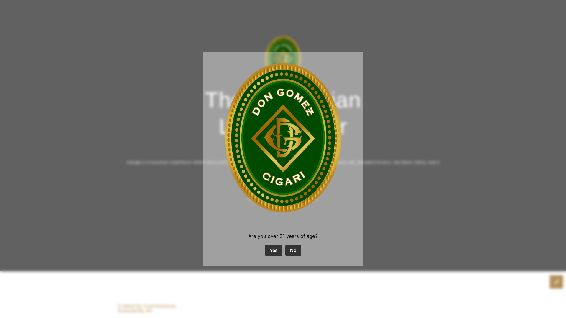 website screenshot of https://dongomezcigari.com/