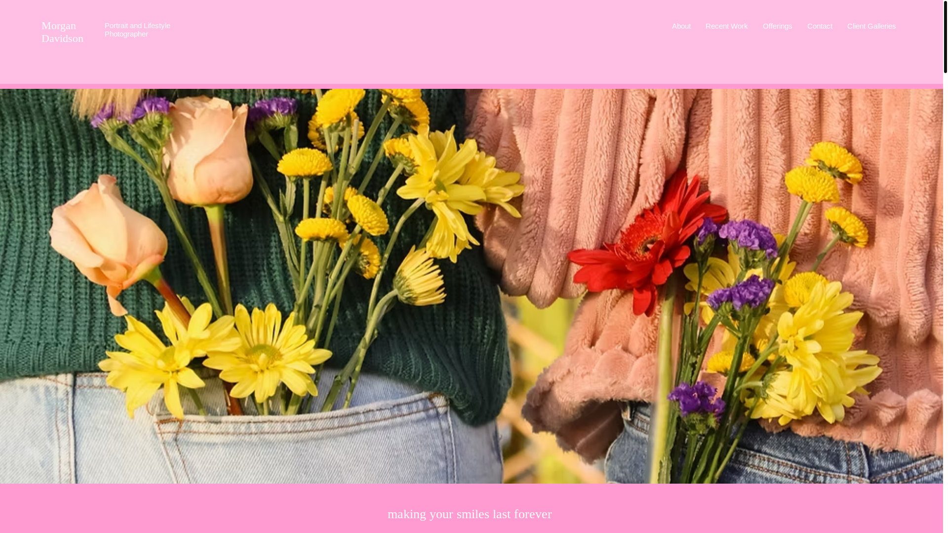 website screenshot of https://morgandavidsonphotography.com/