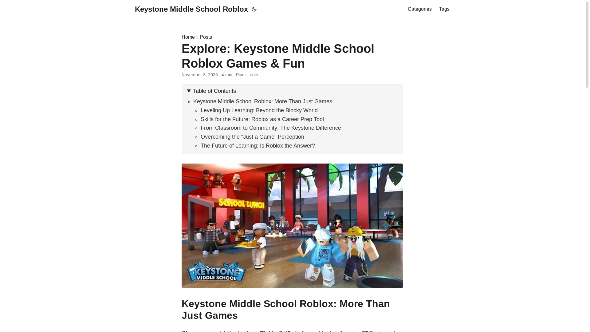 website screenshot of https://keystone-middle-school-roblox.pages.dev/