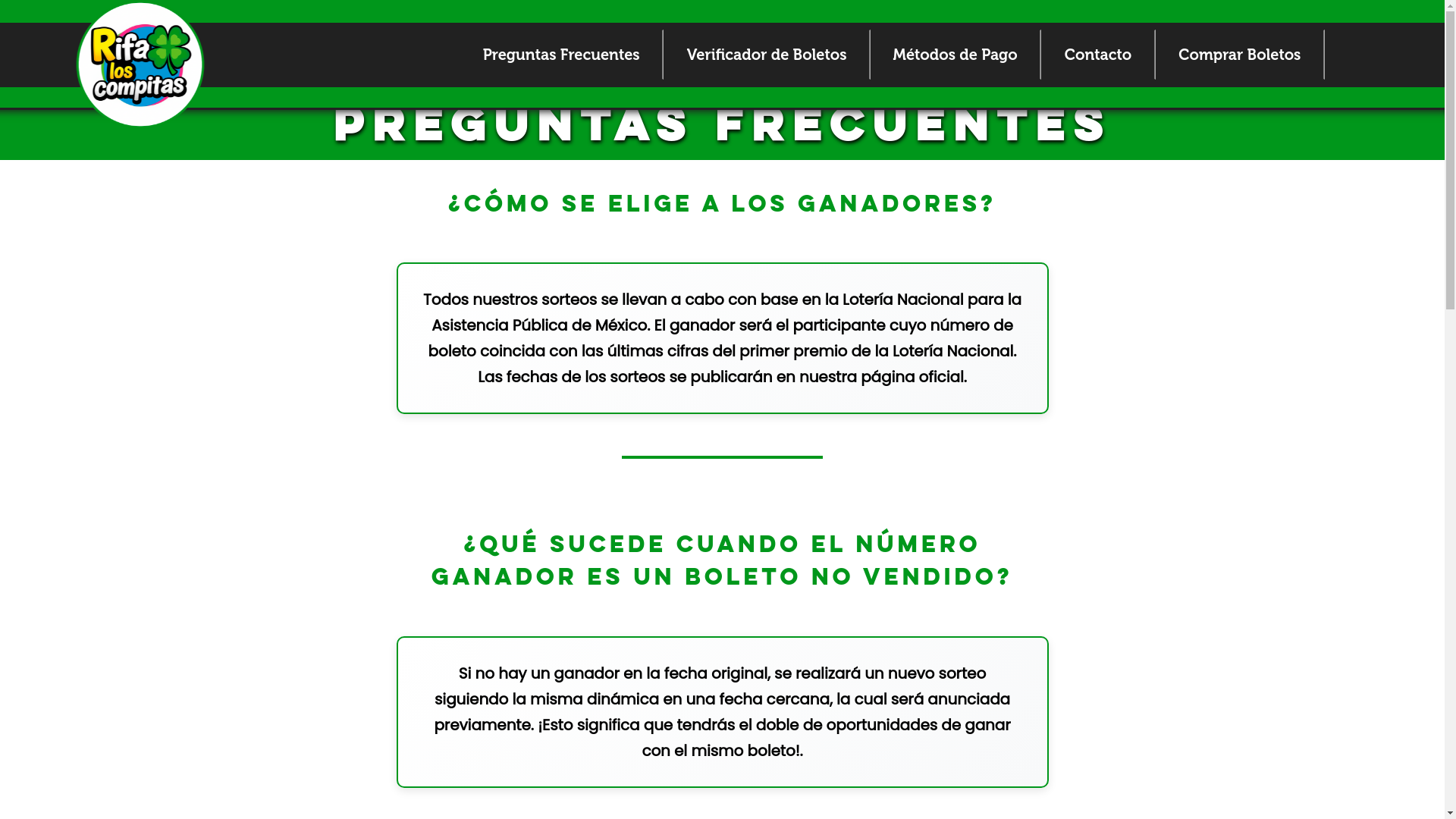website screenshot of https://rifaloscompitas.com/