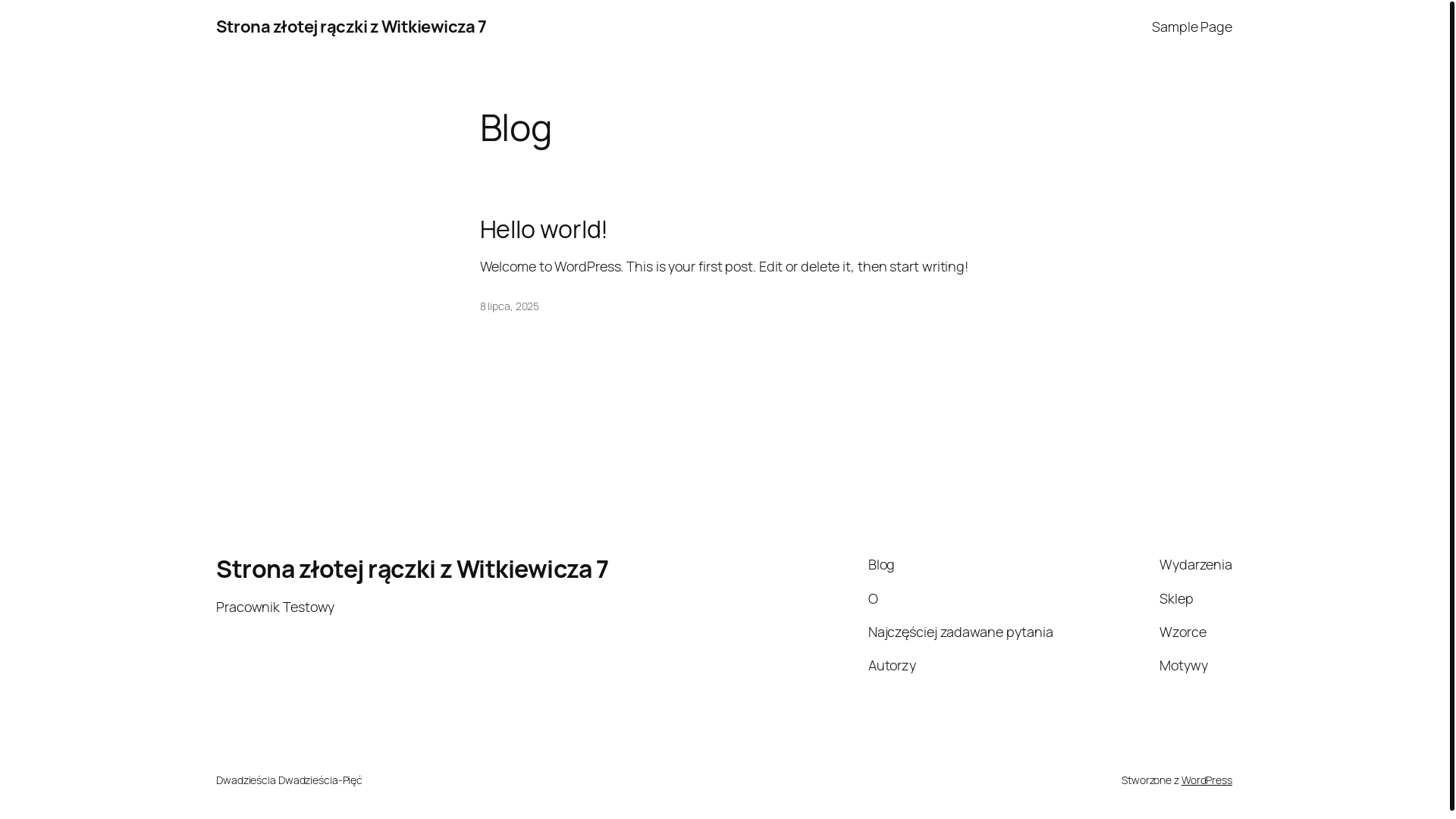 website screenshot of https://technik-witkiewicza-7.pl/