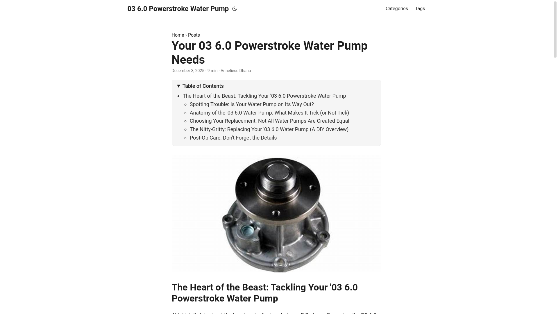 website screenshot of https://0360powerstrokewaterpump2.pages.dev/