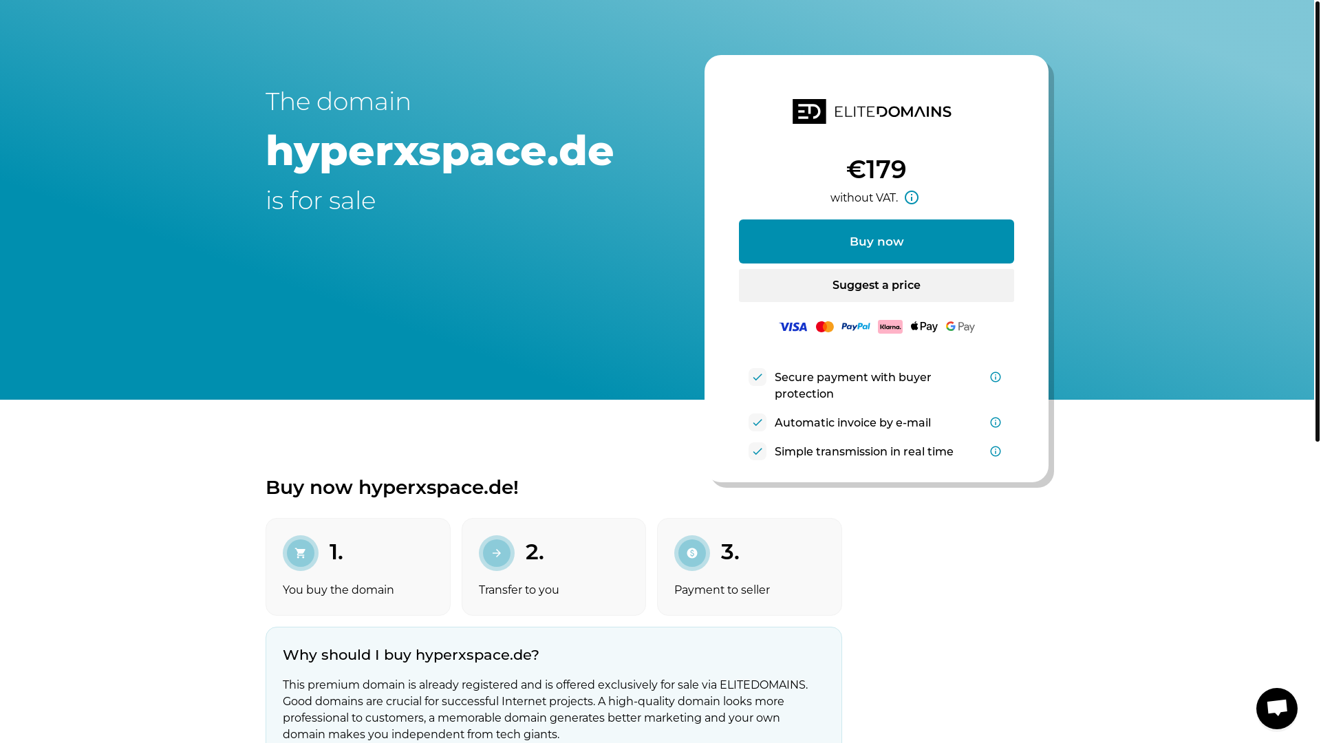 website screenshot of https://hyperxspace.de/