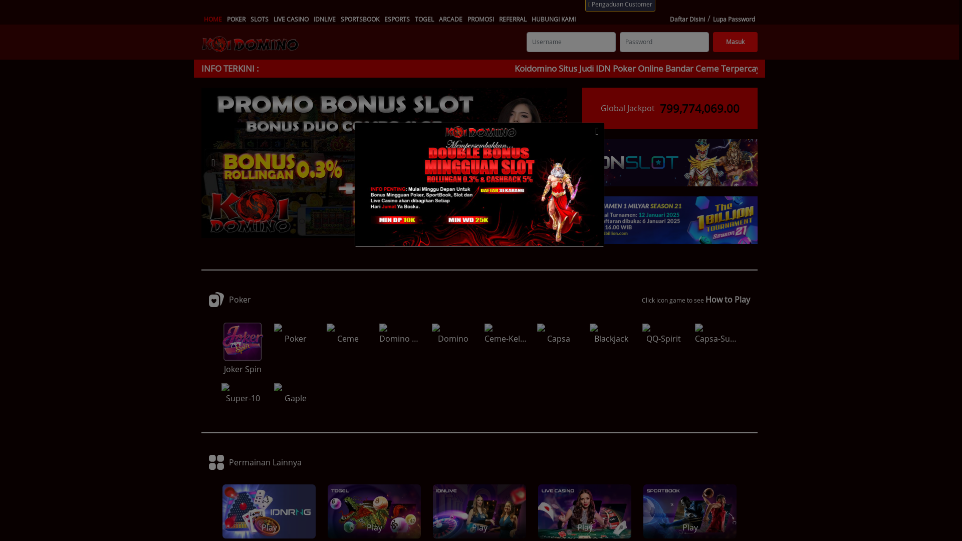 website screenshot of https://koimantap.store/
