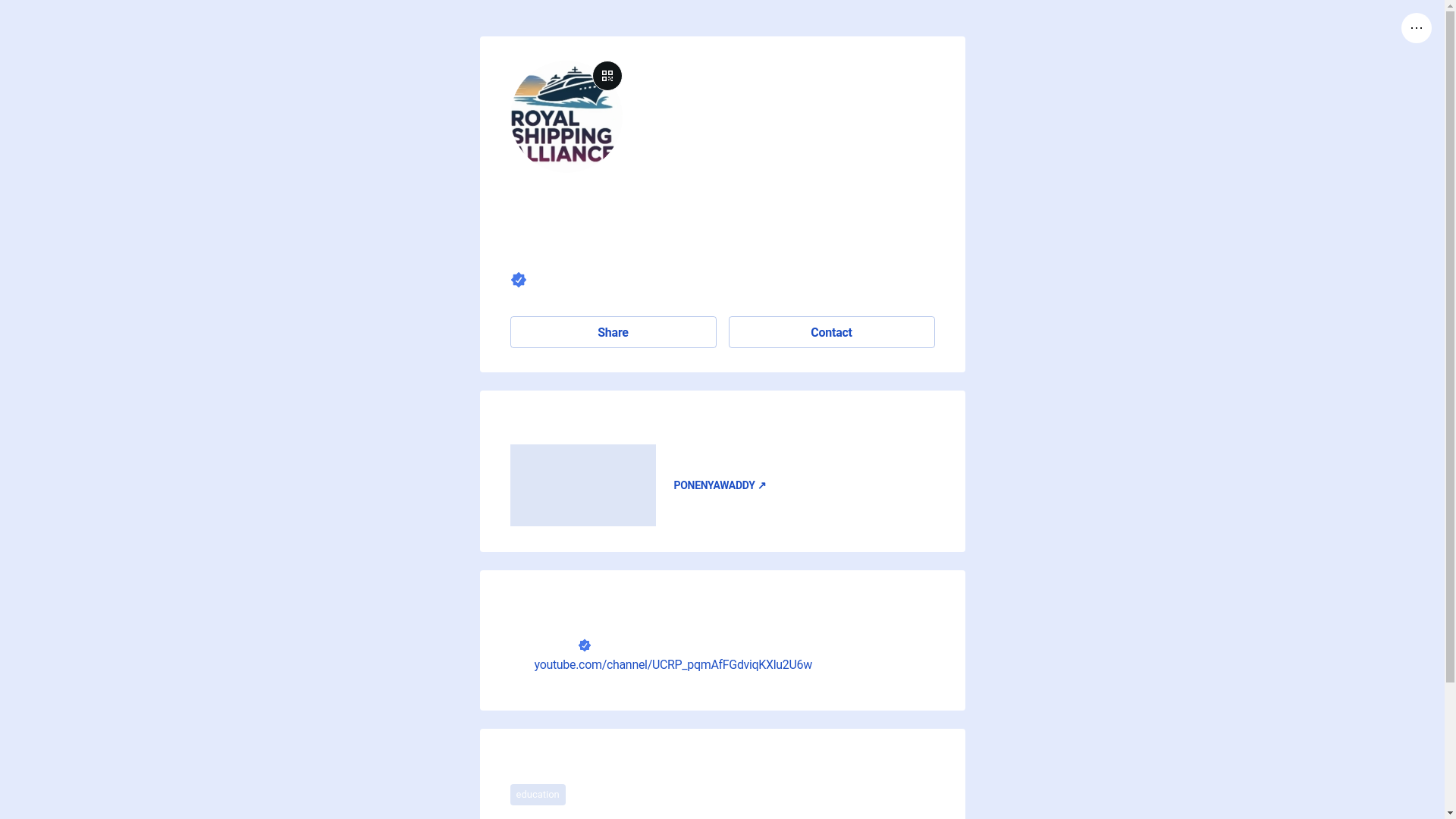 website screenshot of https://royalshippingalliance.link/
