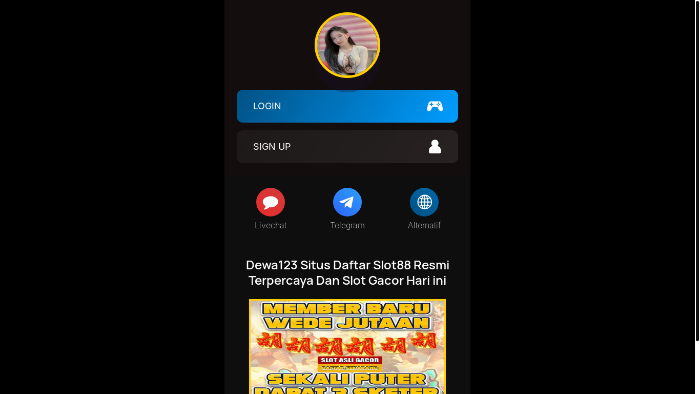 website screenshot of https://dewapenerus.store/