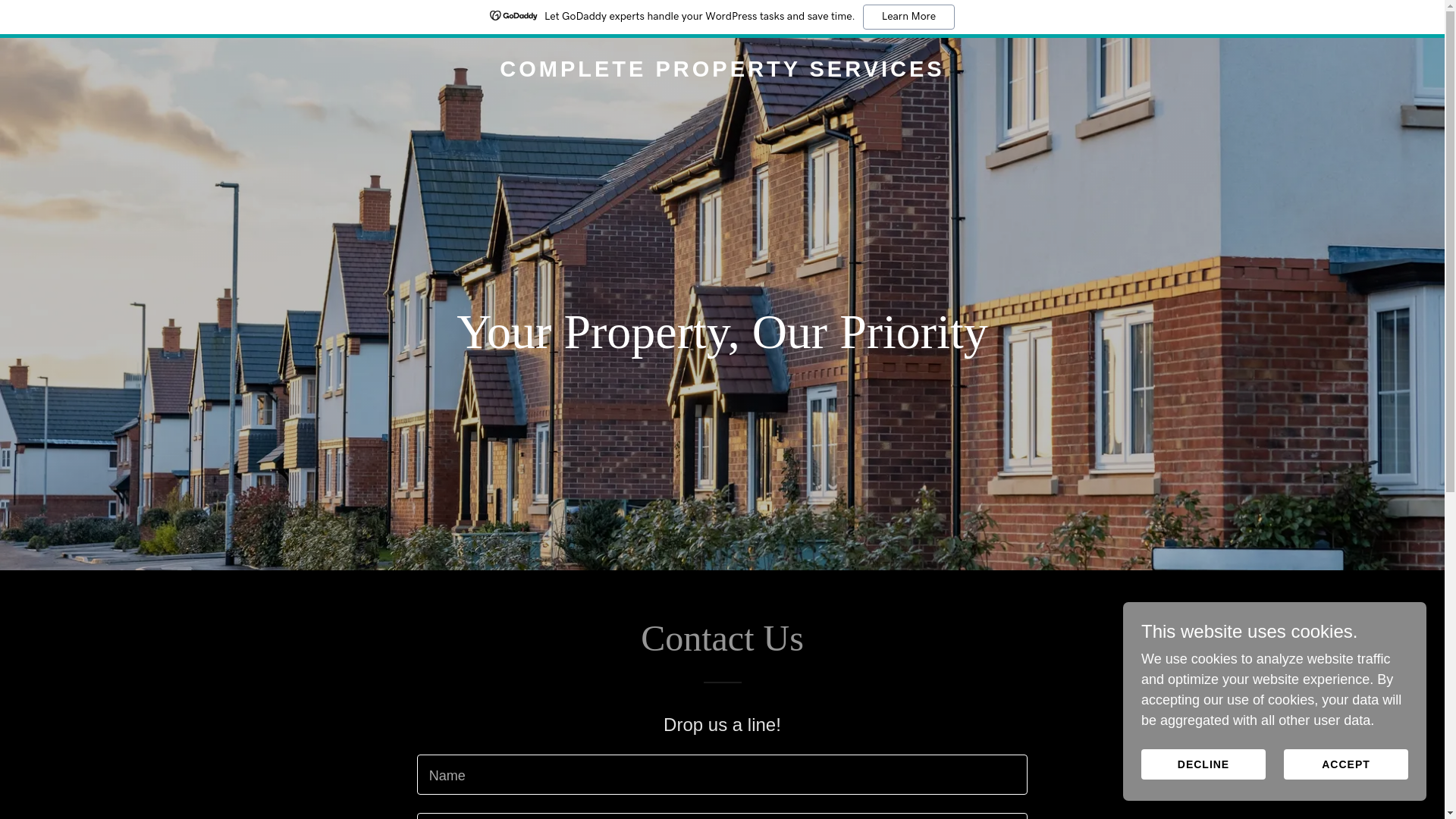 website screenshot of https://completepropertyservices.xyz/