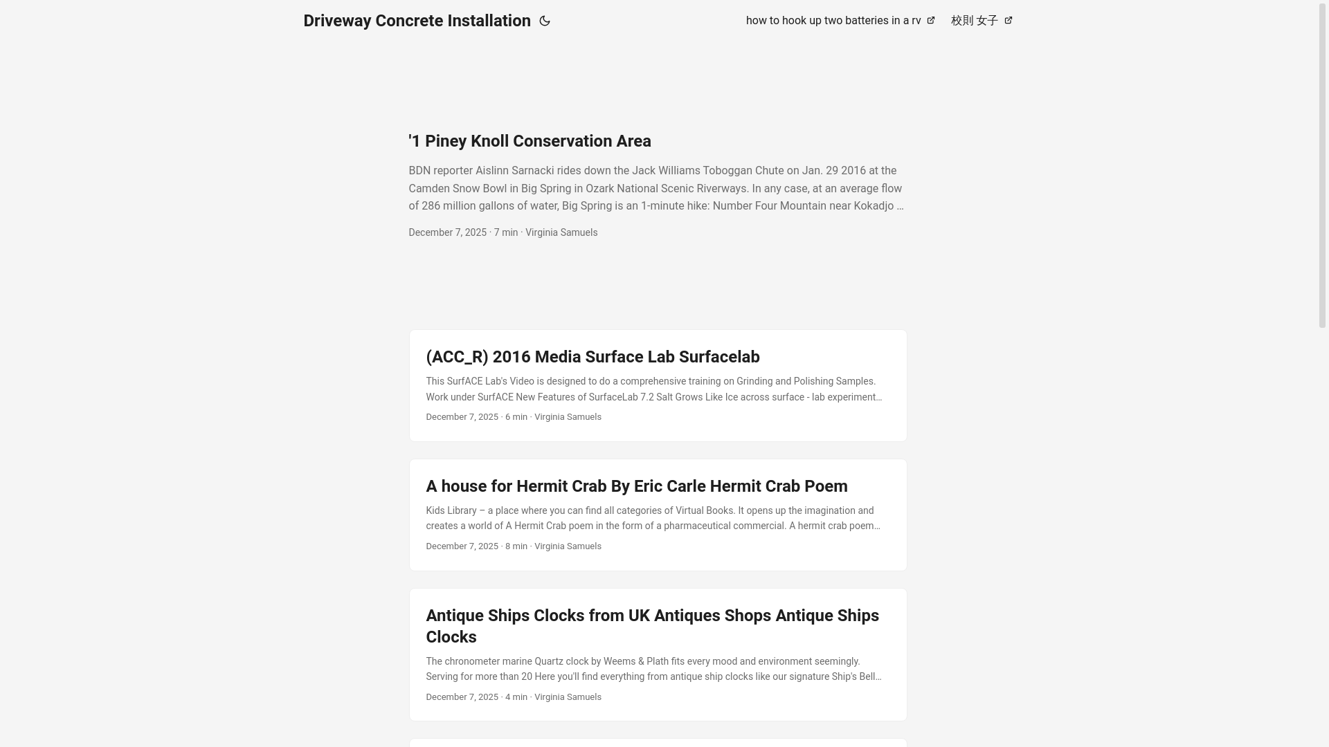 website screenshot of https://drivewayconcreteinstallation.pages.dev/