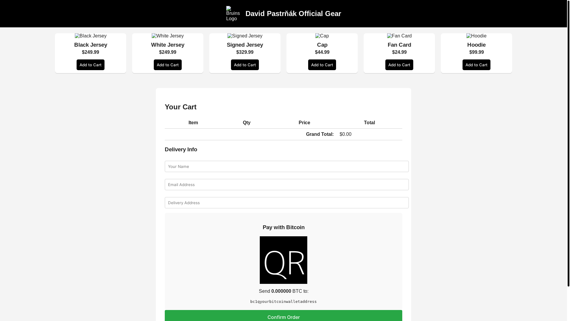 website screenshot of https://david-pastranak-store.pages.dev/