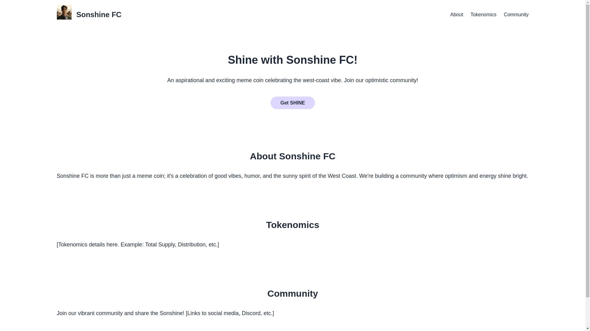website screenshot of https://shine-token-site.pages.dev/