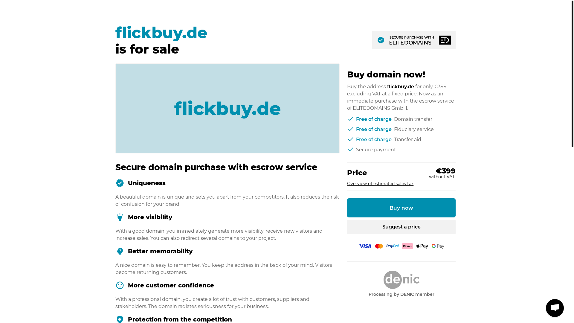 website screenshot of https://flickbuy.de/