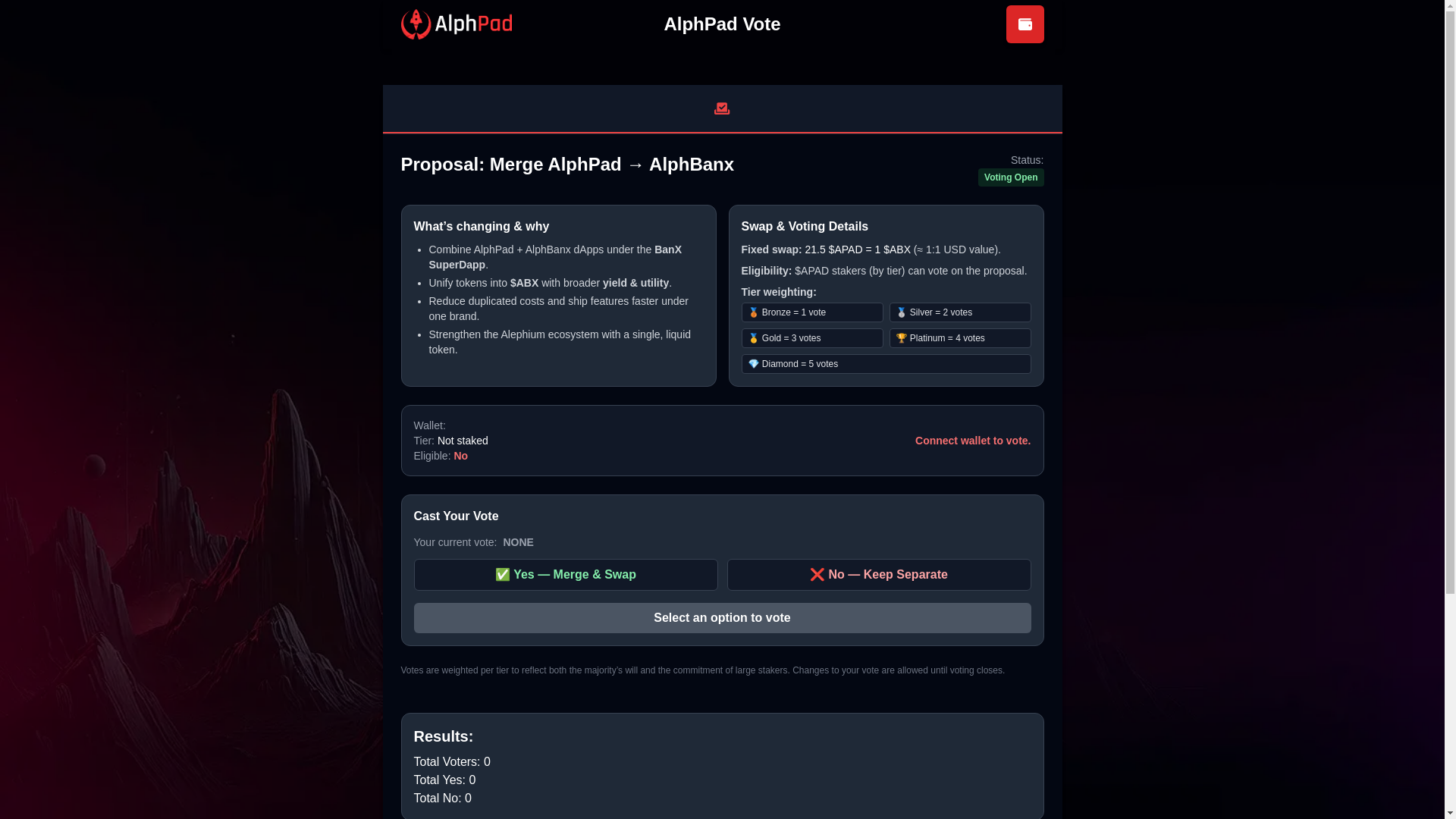 website screenshot of https://vote-alphpad-com.pages.dev/
