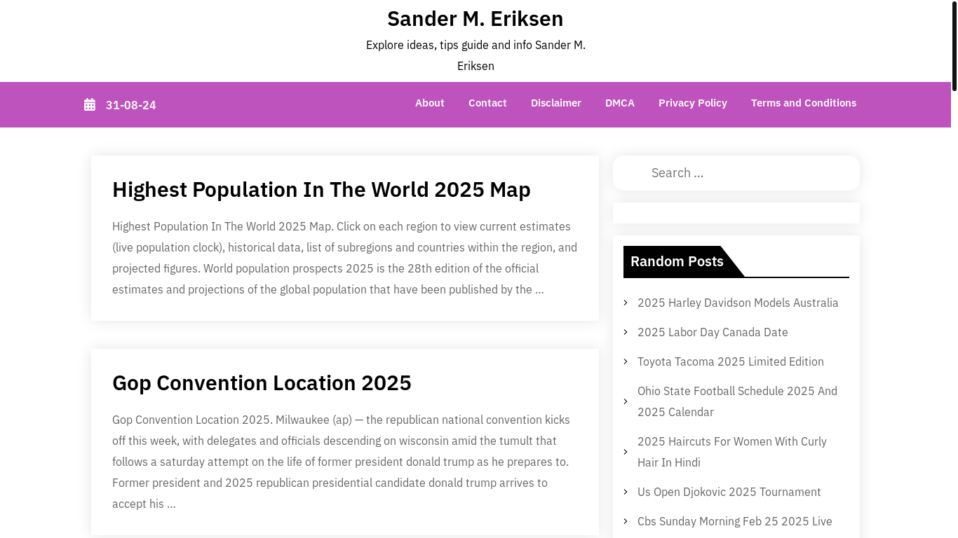 website screenshot of https://sandereriksenm.pages.dev/