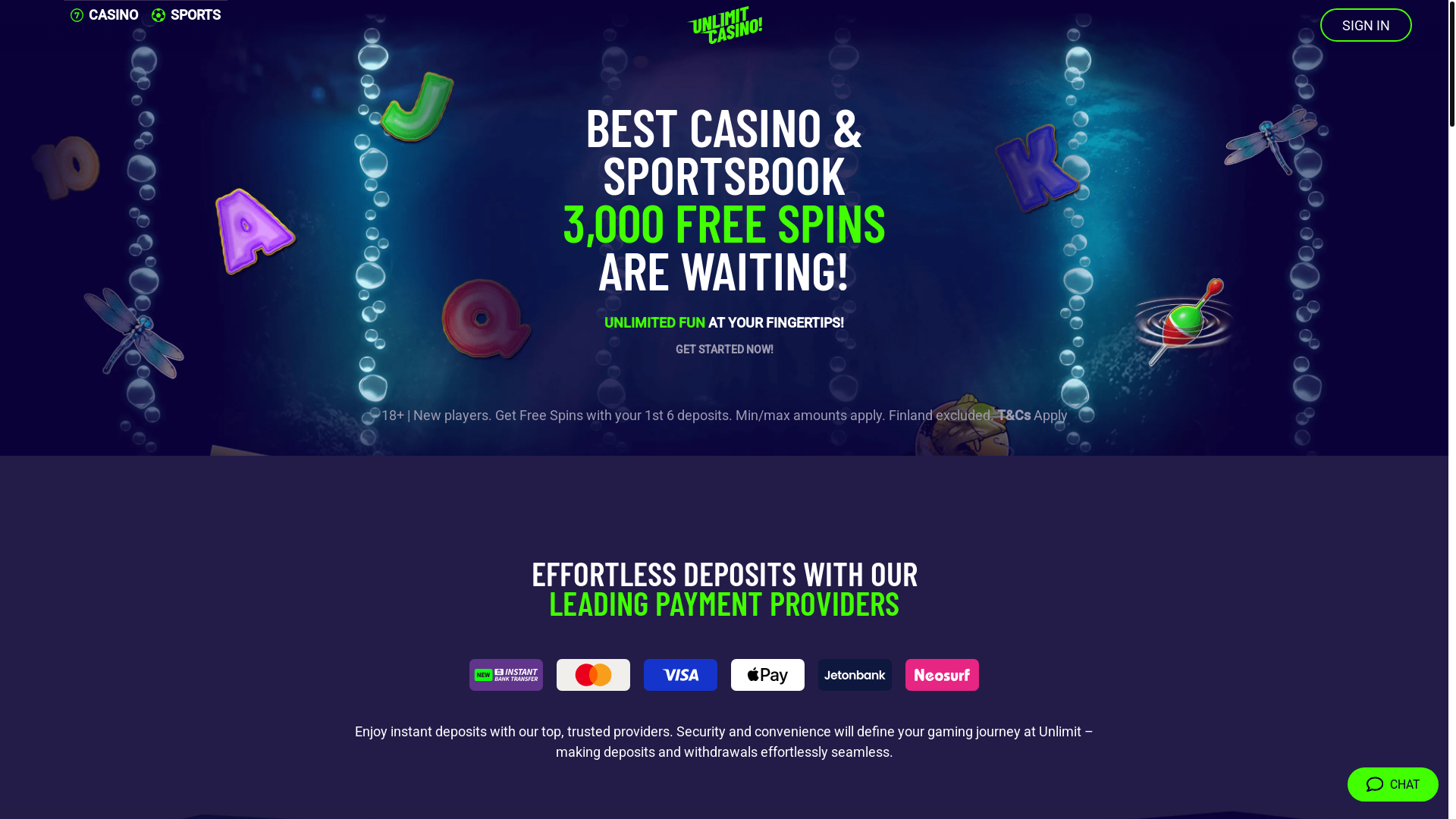 website screenshot of https://landing-unlimitcasino.pages.dev/