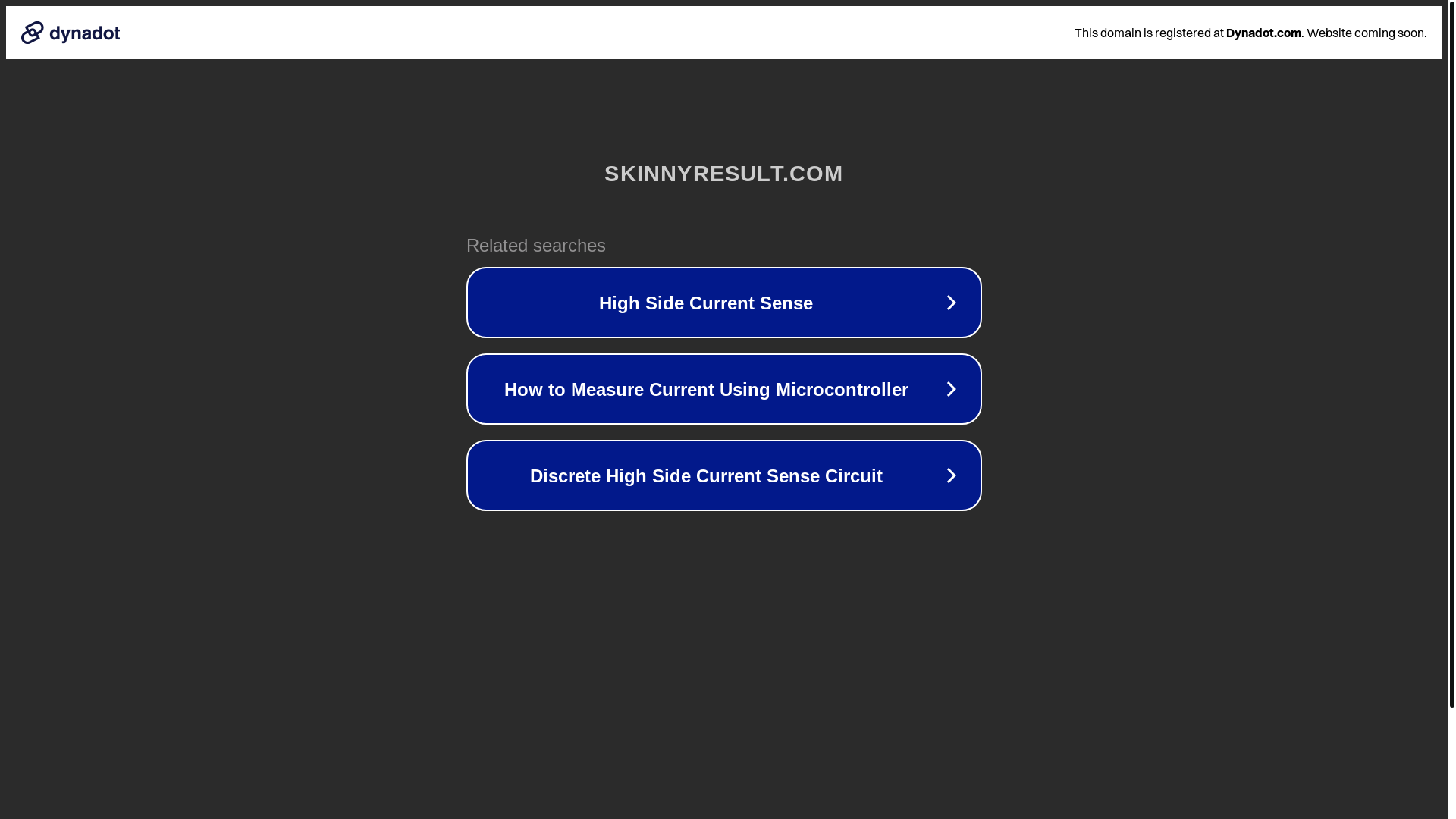 website screenshot of https://skinnyresult.com/