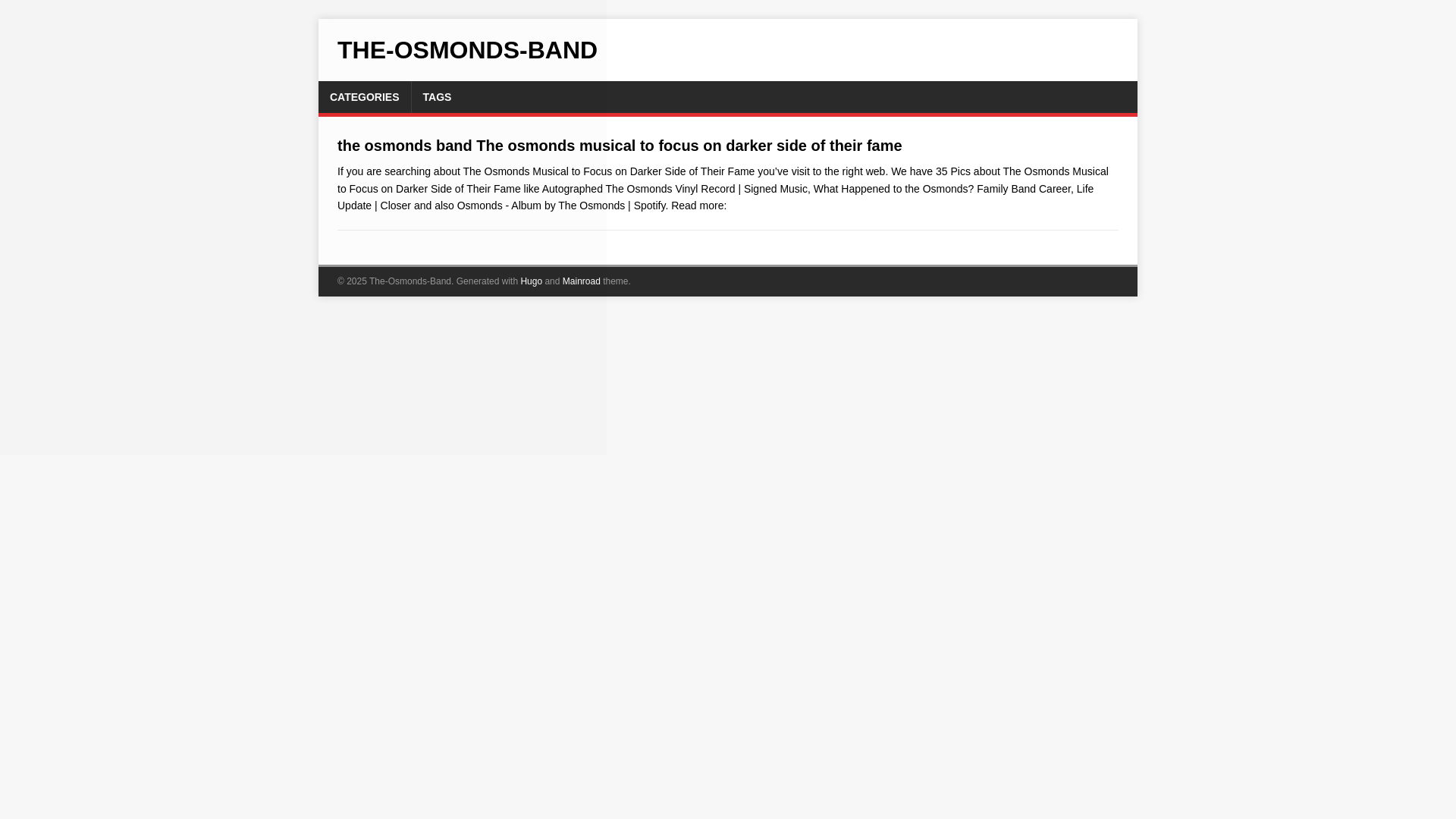 website screenshot of https://the-osmonds-band.pages.dev/