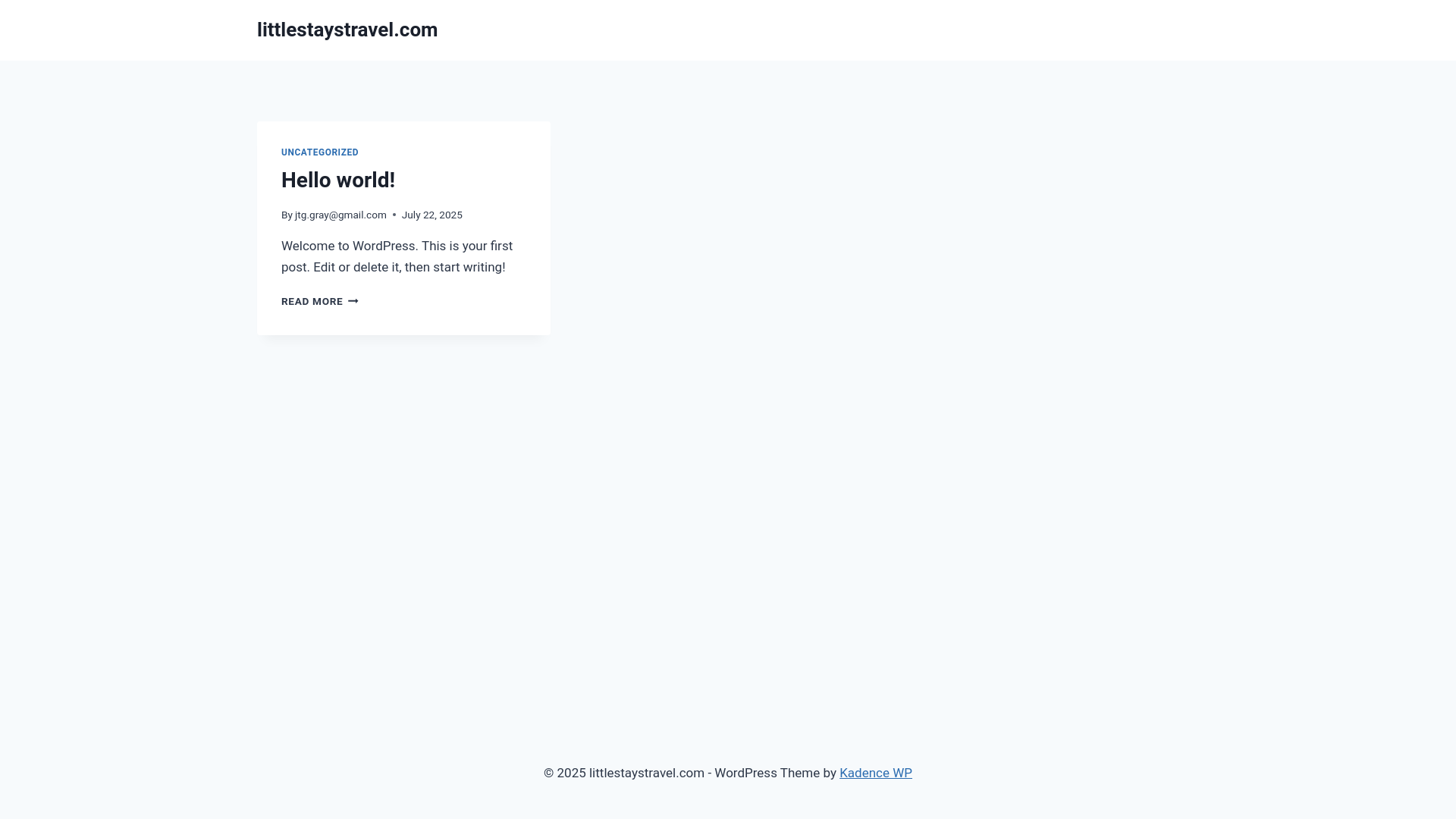 website screenshot of https://littlestaystravel.com/