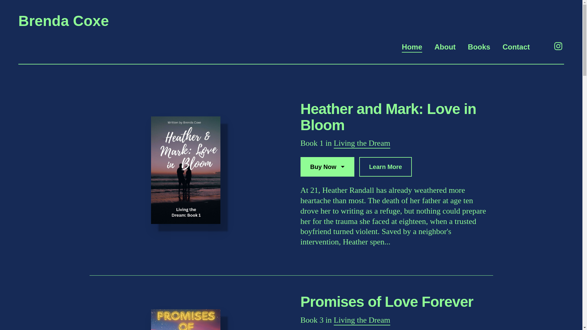 website screenshot of https://brendacoxeauthor.com/