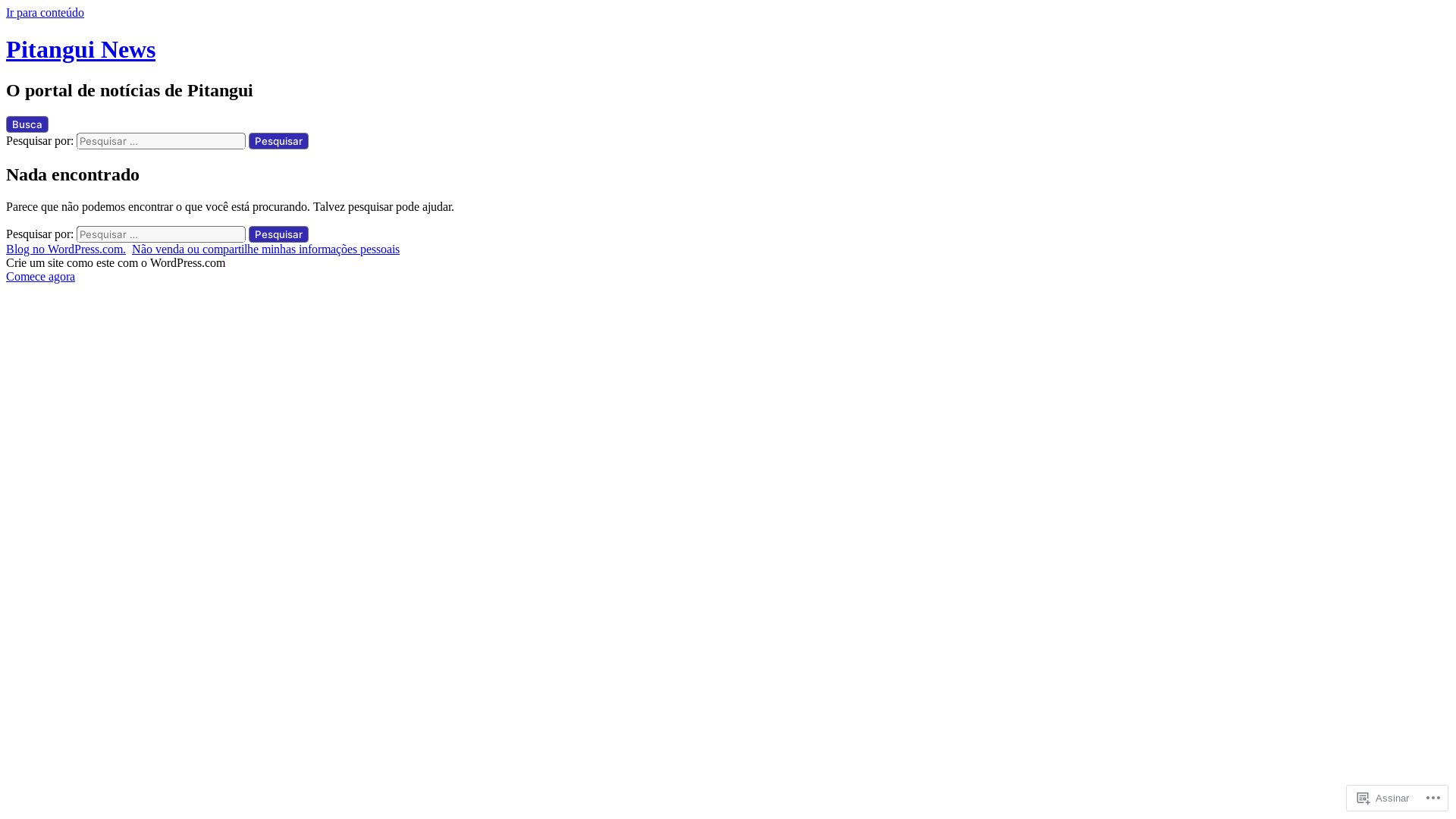 website screenshot of https://pitanguinews.com.br/