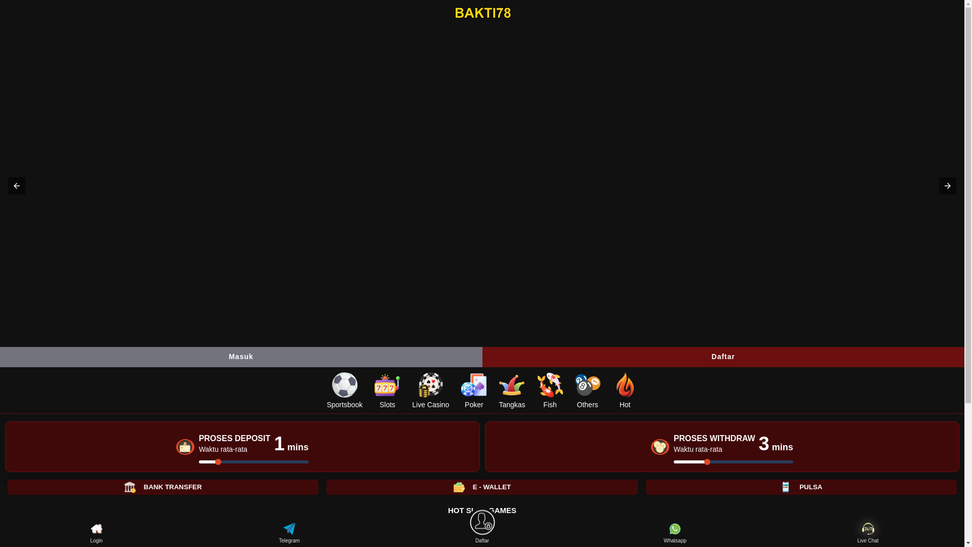 website screenshot of https://bakti78.me/