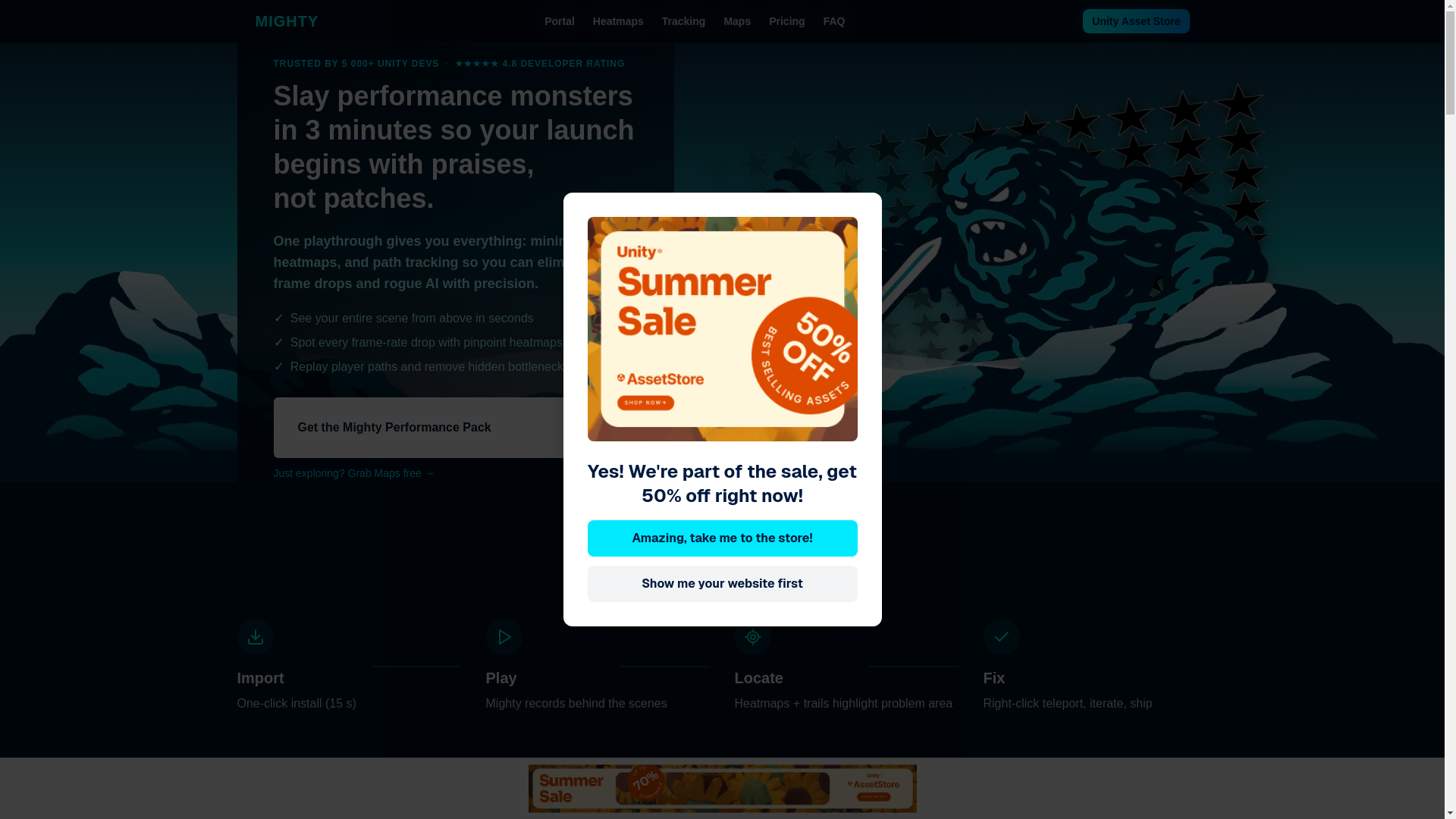 website screenshot of https://mighty-landing.pages.dev/