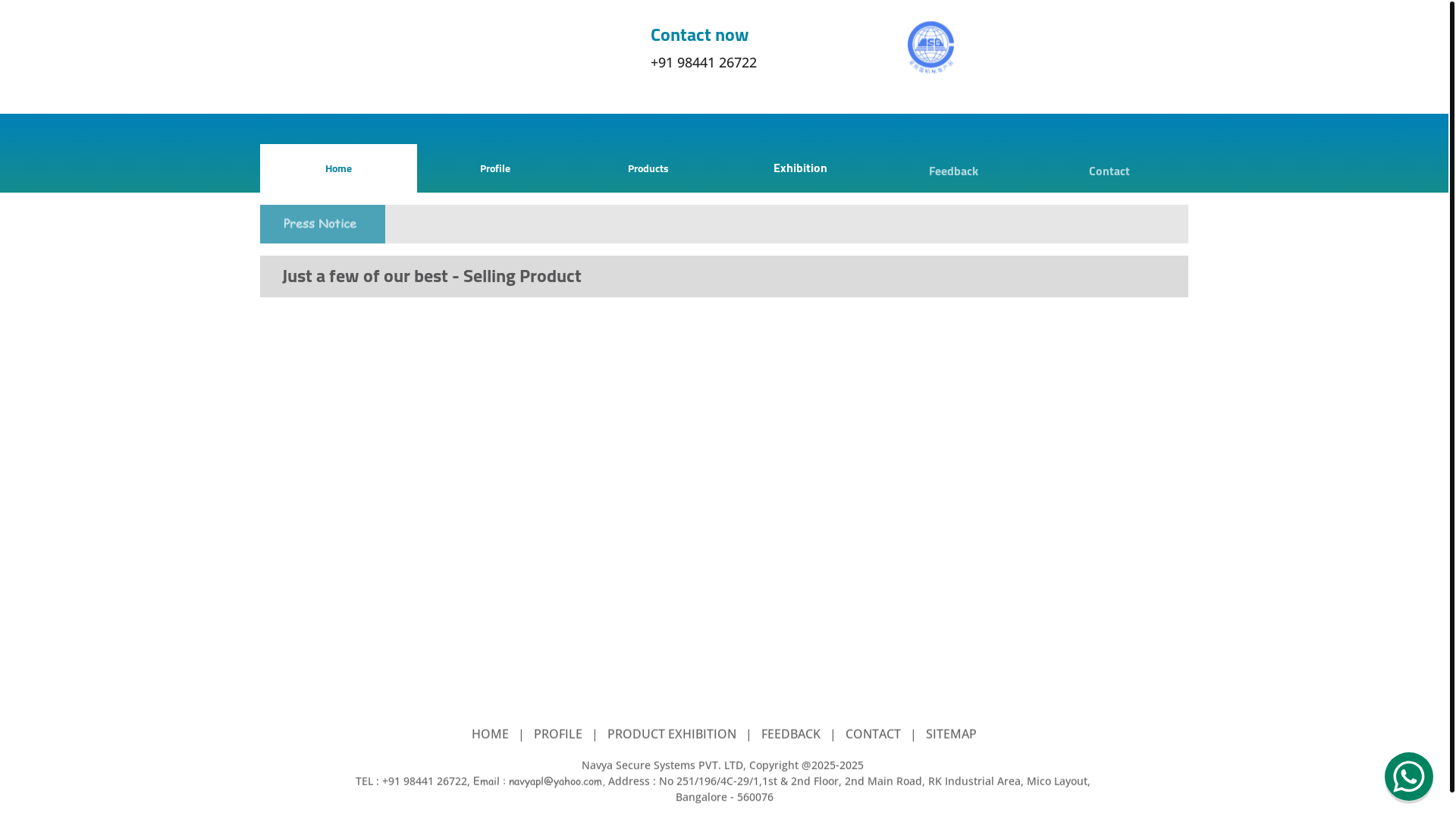 website screenshot of https://navyasecuresystems.com/