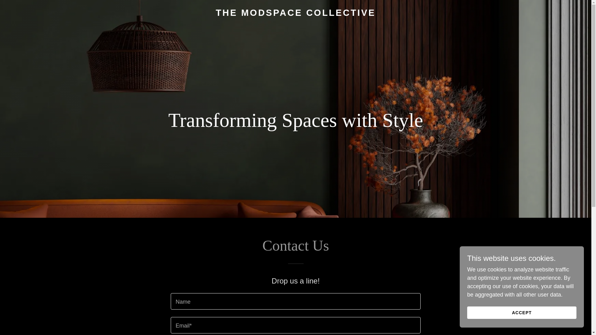 website screenshot of https://modspacecollective.com/