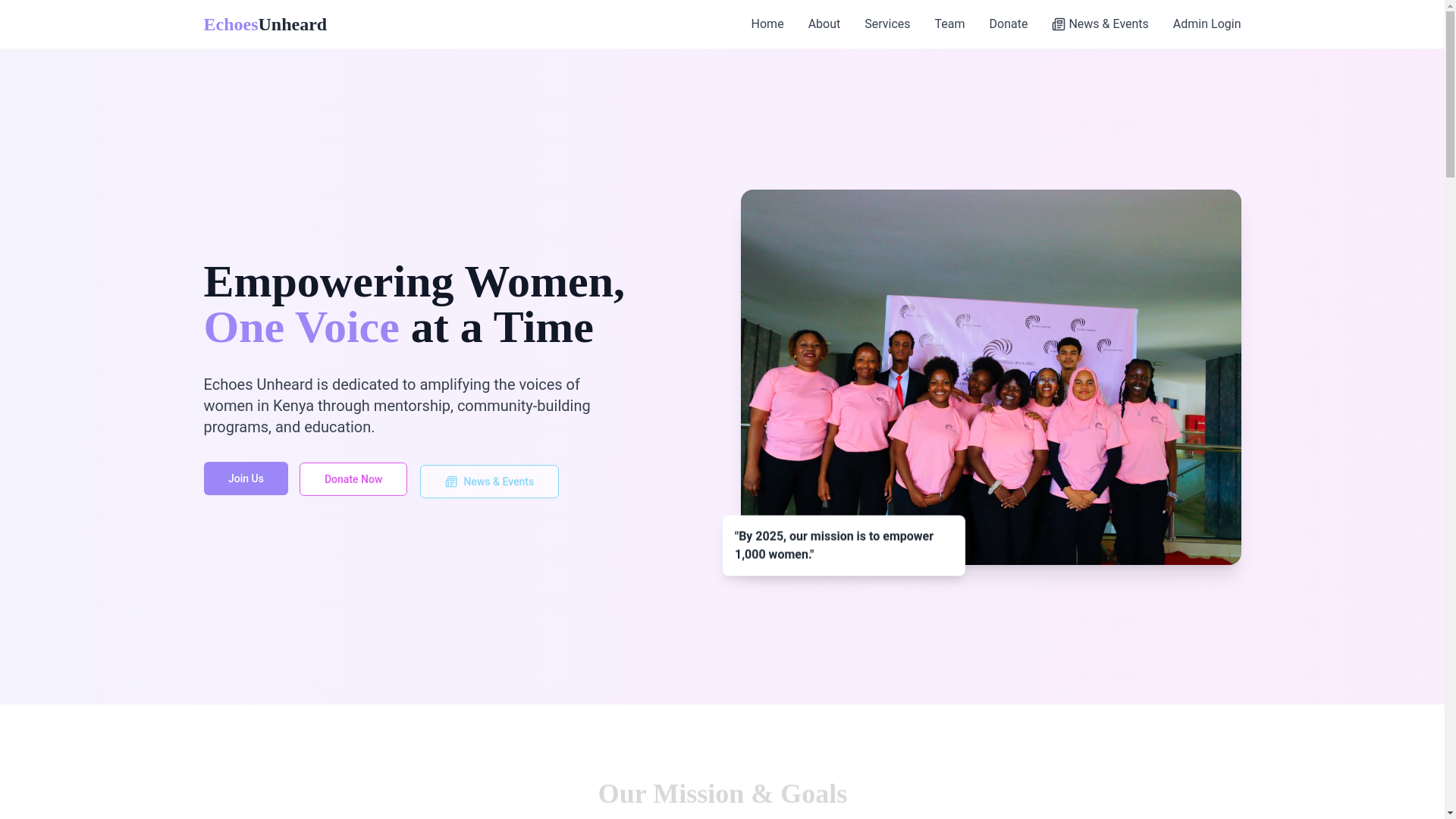 website screenshot of https://echoesunheard.pages.dev/