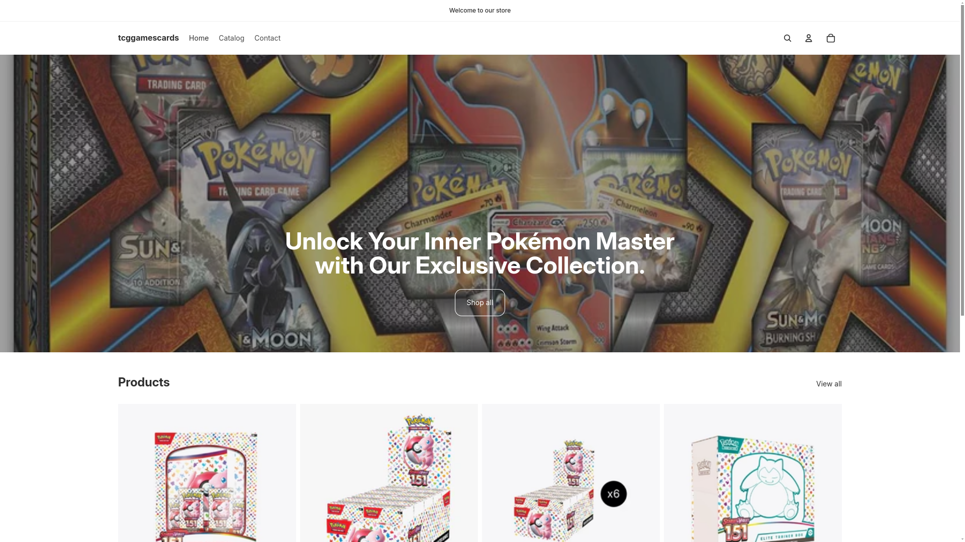 website screenshot of https://crystalpokeshop.com/