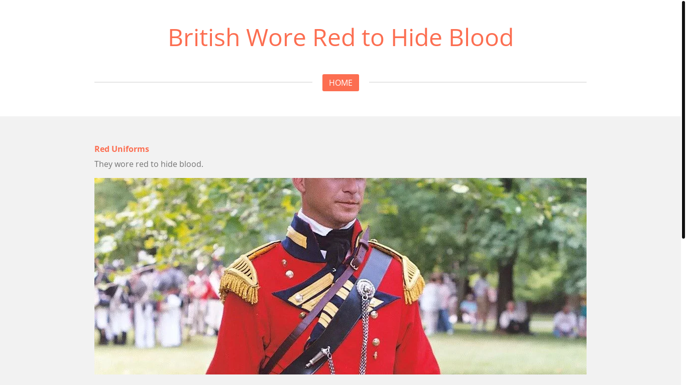 website screenshot of https://british-are-red.com/