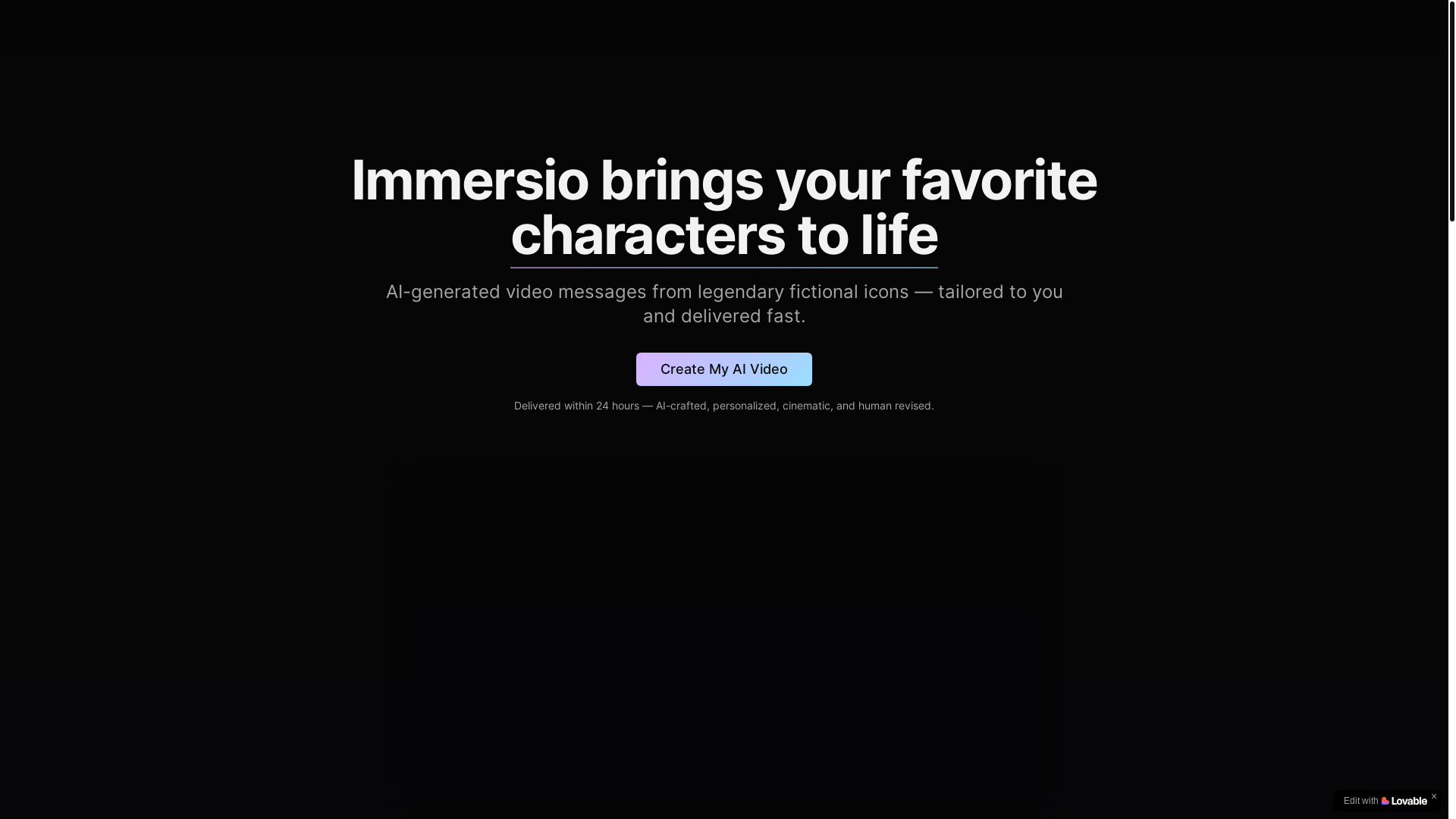website screenshot of https://immersioai.com/