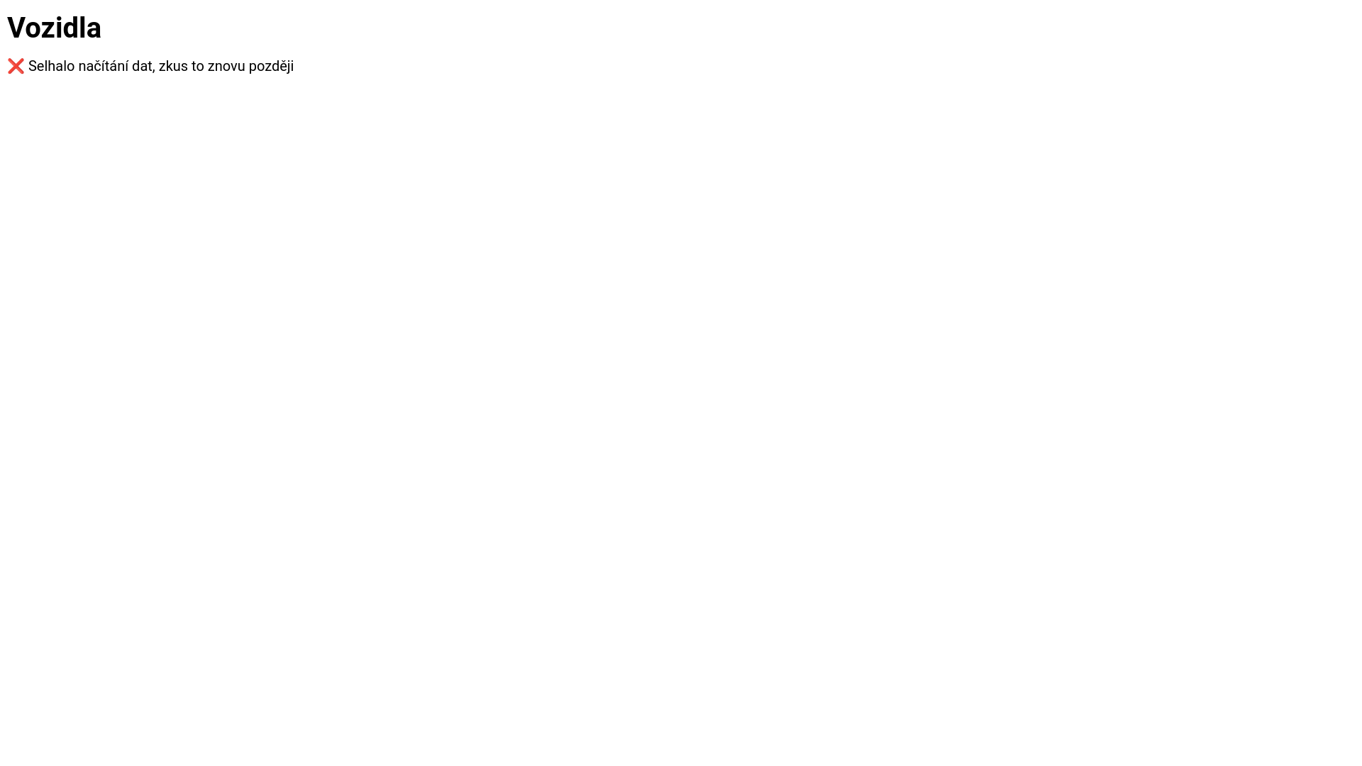 website screenshot of https://vozidla.pages.dev/