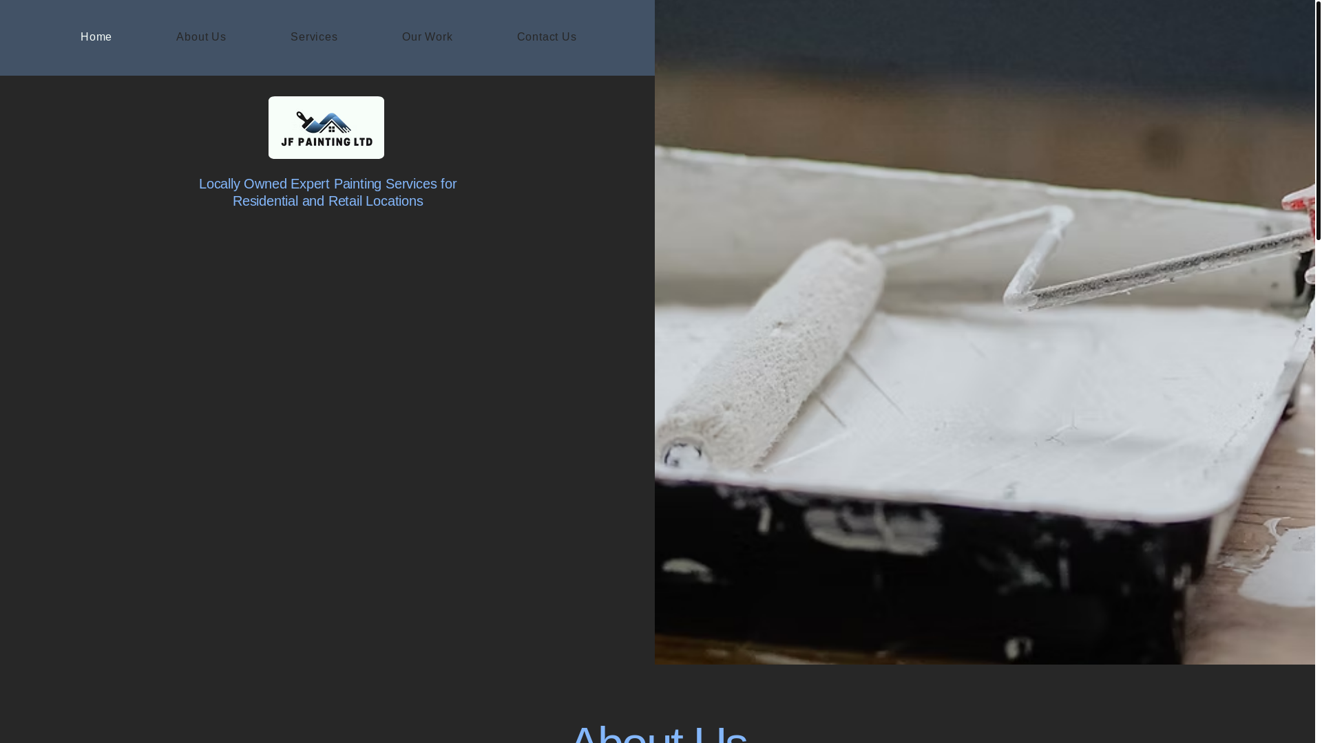 website screenshot of https://jfpaintingltd.ca/