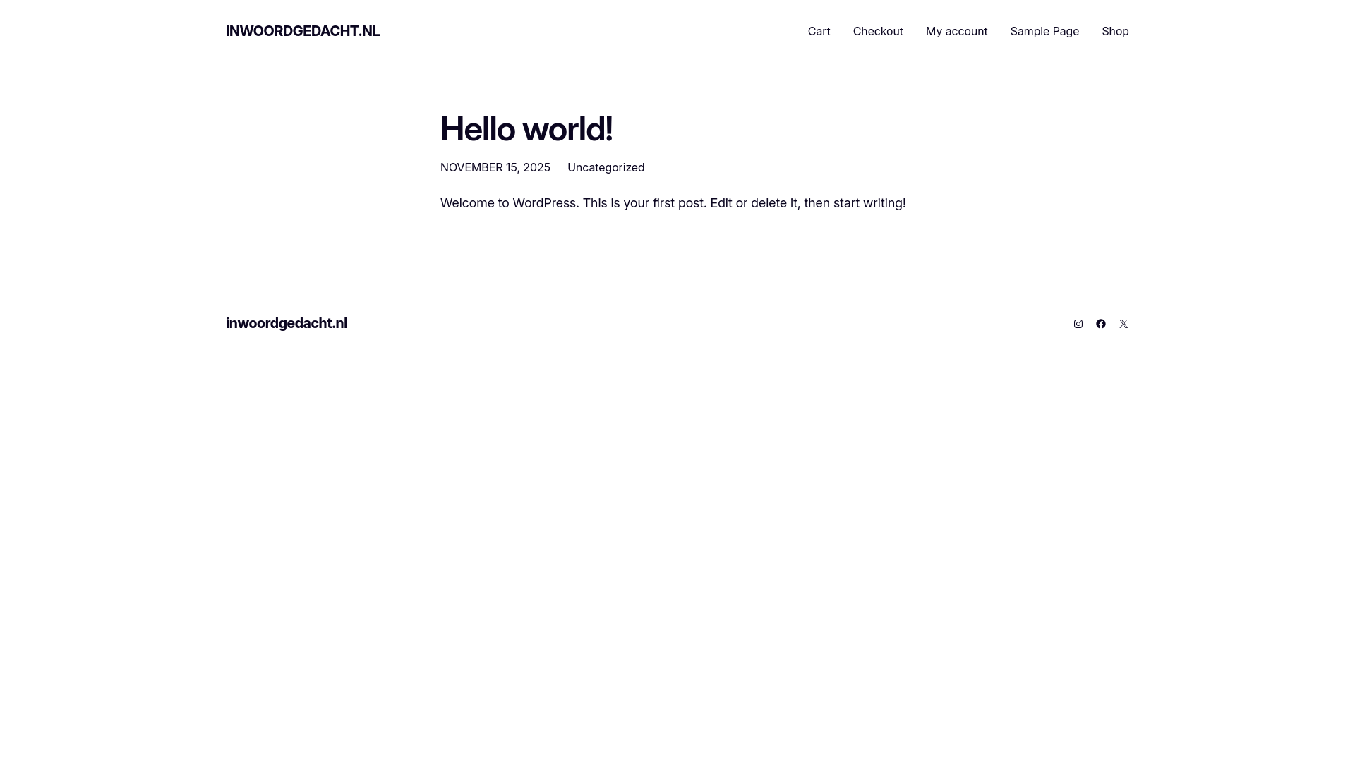 website screenshot of https://inwoordgedacht.nl/