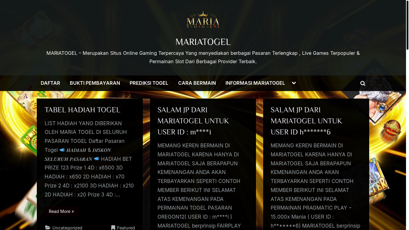 website screenshot of https://mariablog665.com/