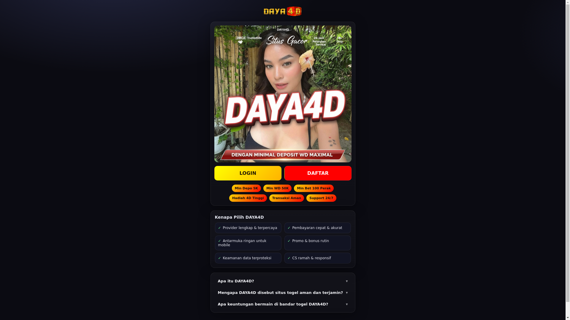 website screenshot of https://daya4d-logiin.pages.dev/