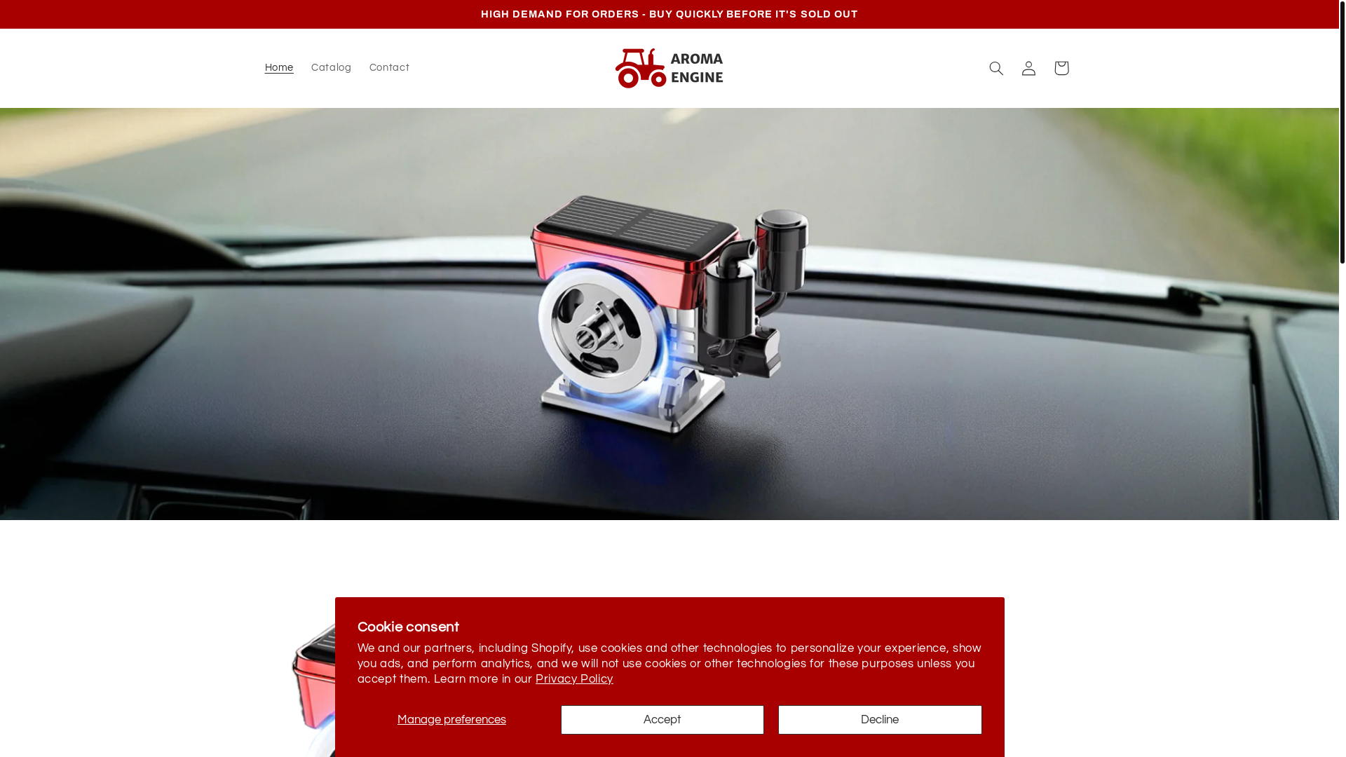 website screenshot of https://aromaengine.com/