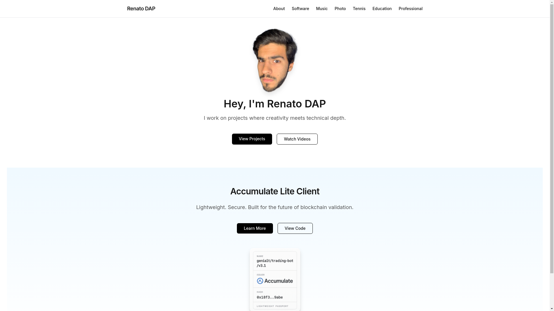 website screenshot of https://renatodap.me/