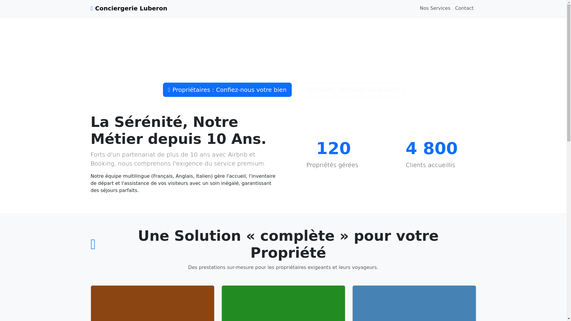 website screenshot of https://luberon-conciergerie.com/