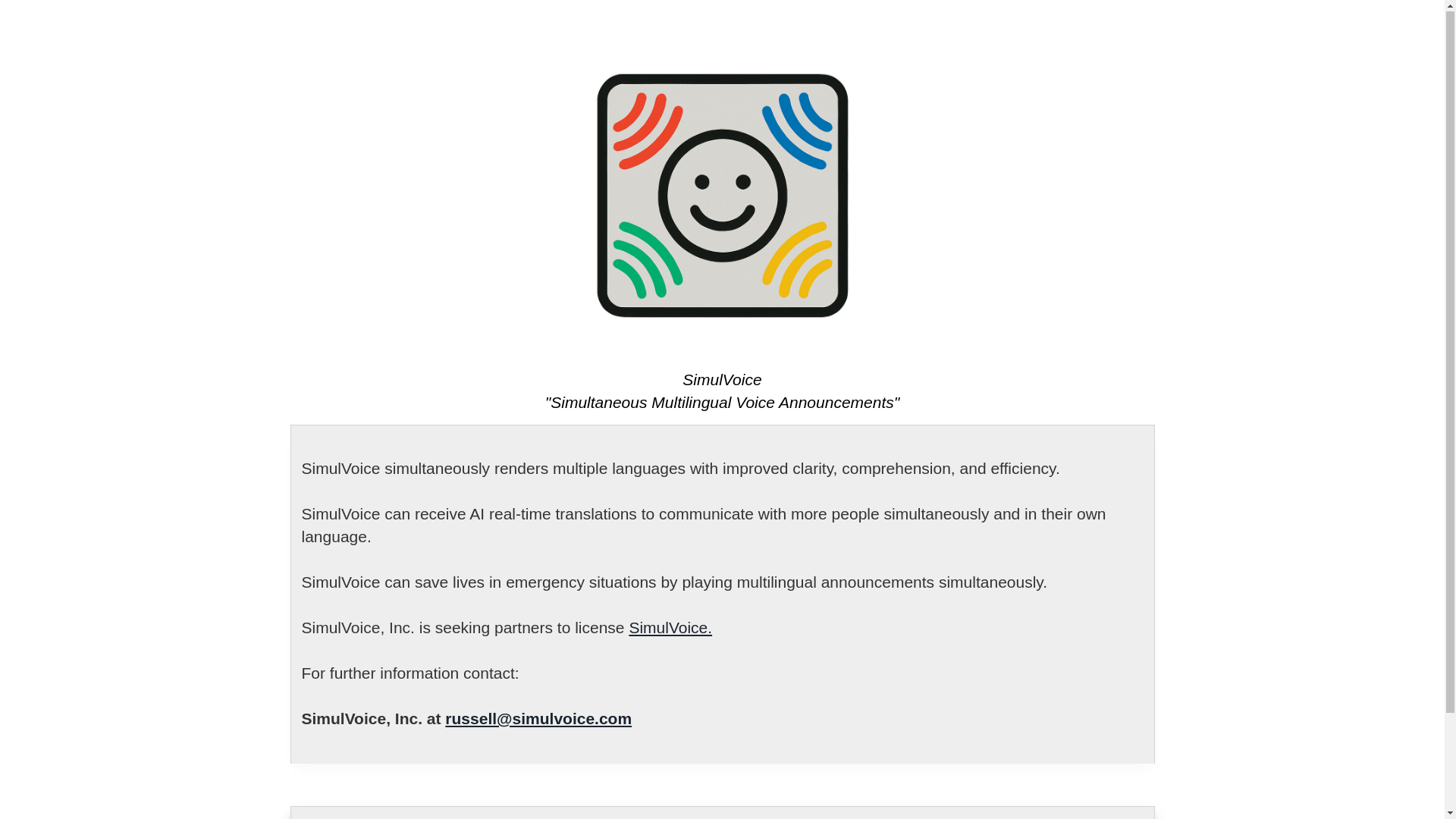 website screenshot of https://simulvoice.com/