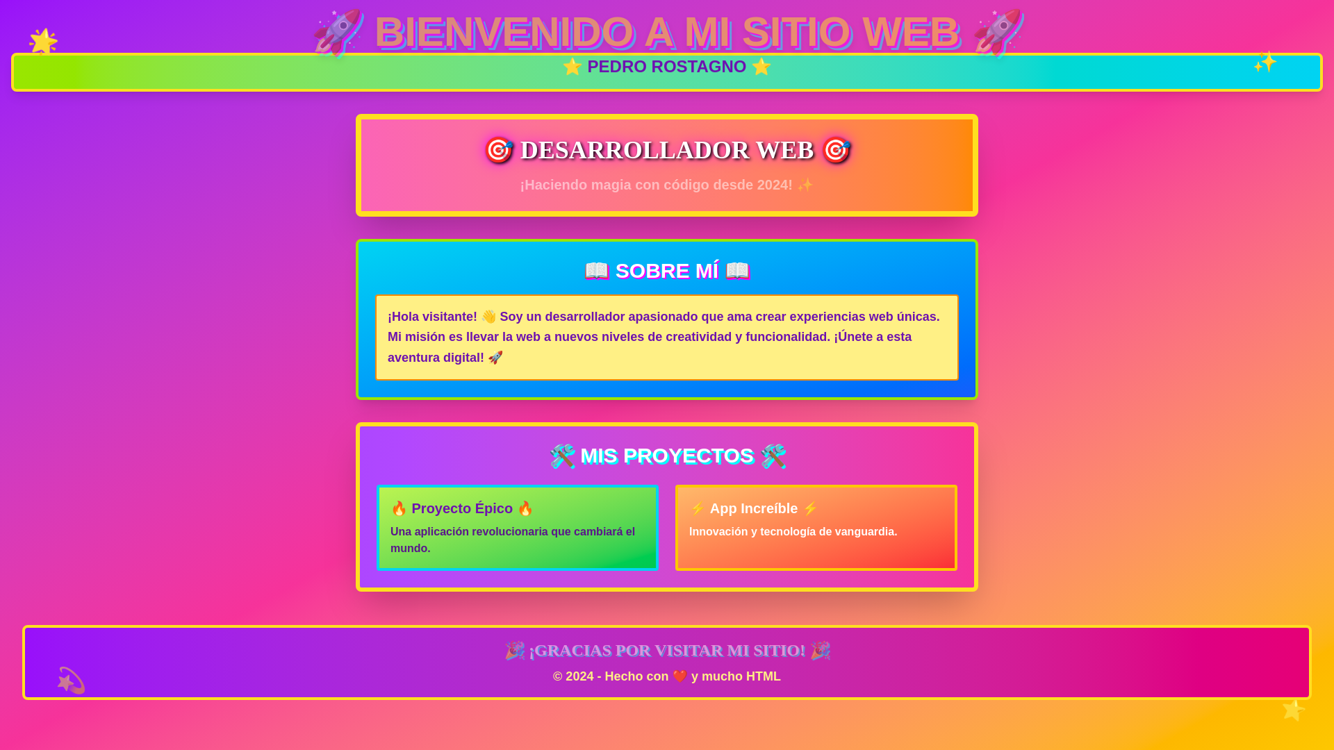 website screenshot of https://pedrorostagno.ar/