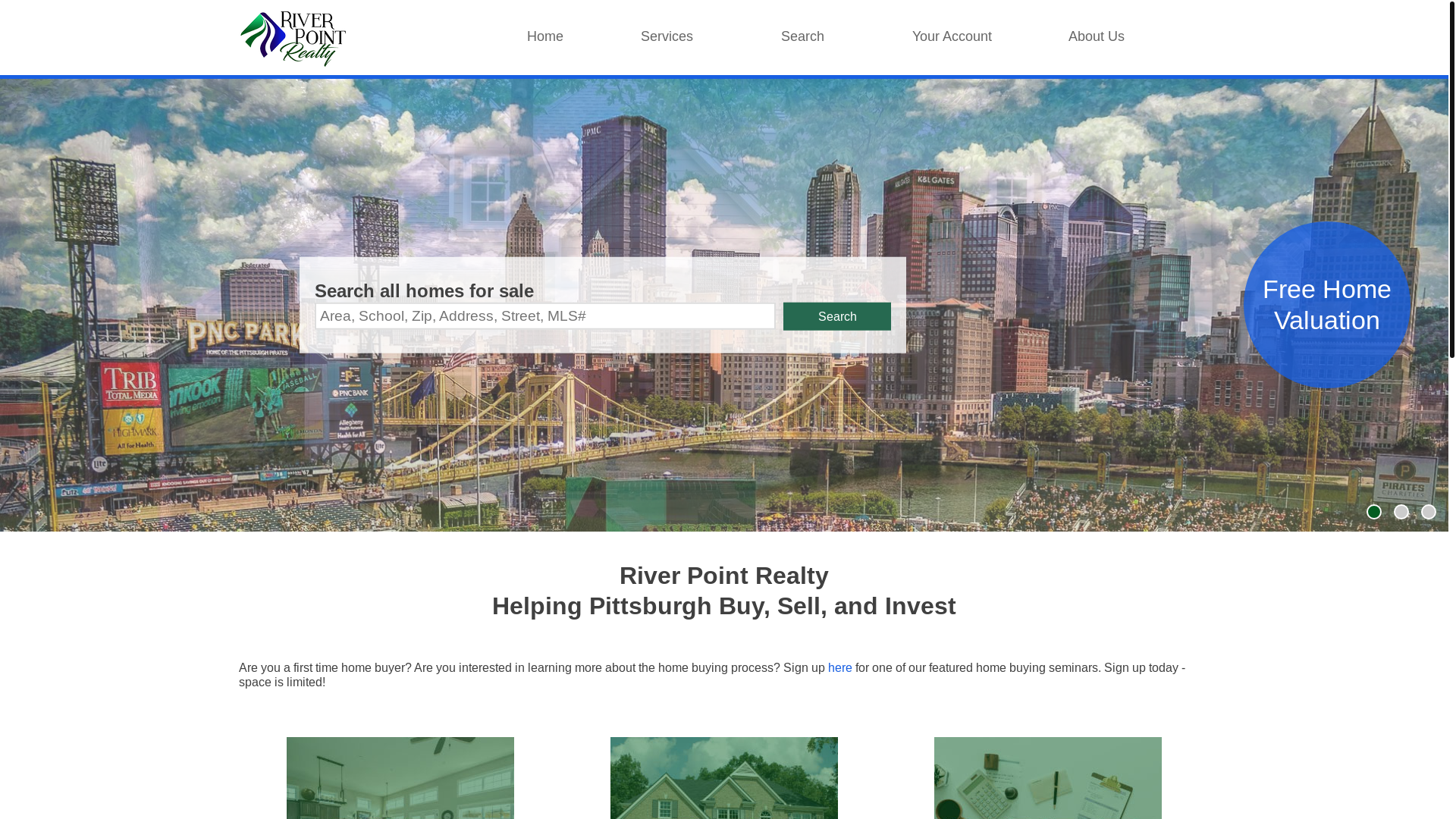 website screenshot of https://riverpointre.com/