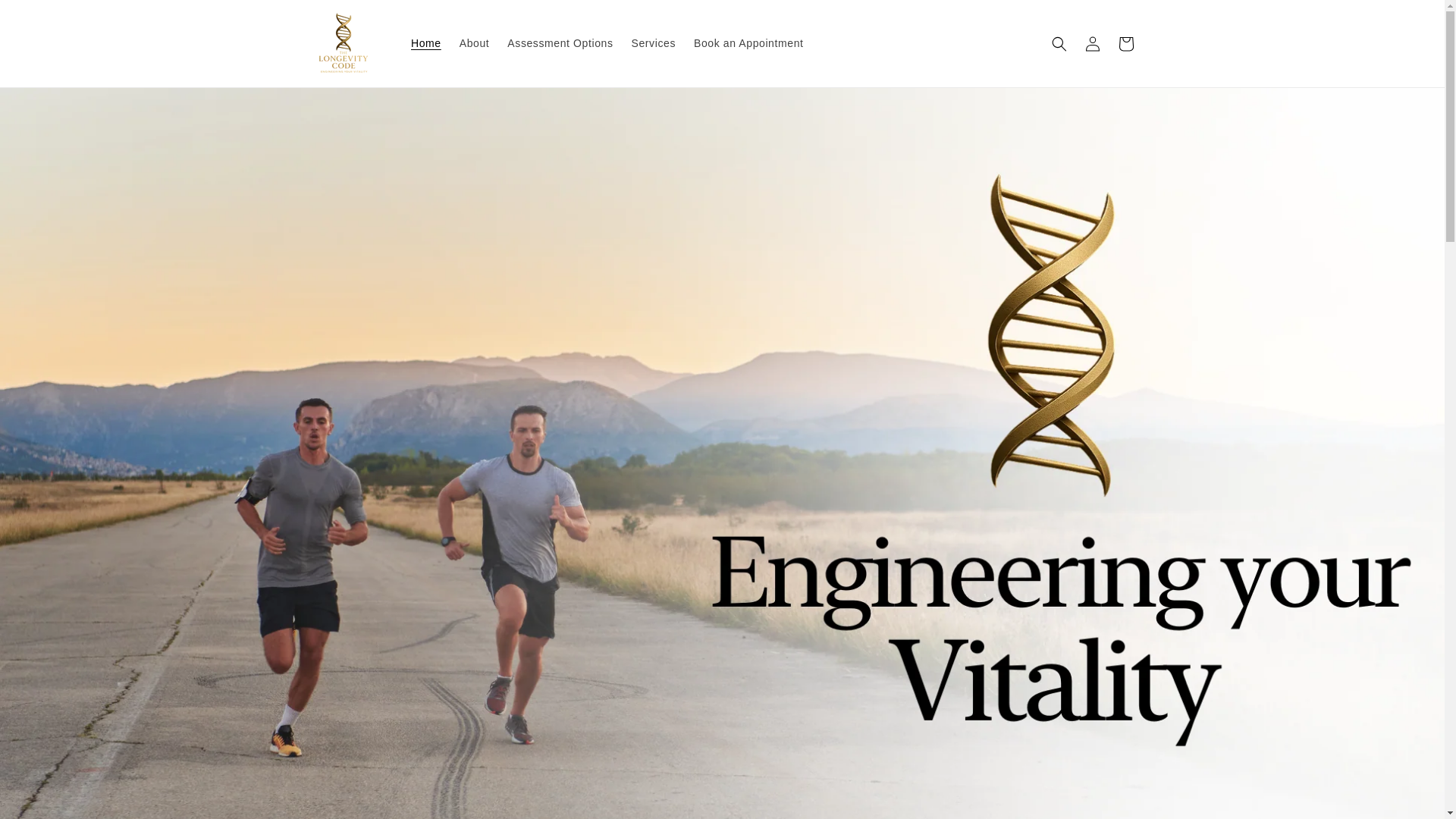 website screenshot of https://thelongevitycode.co/