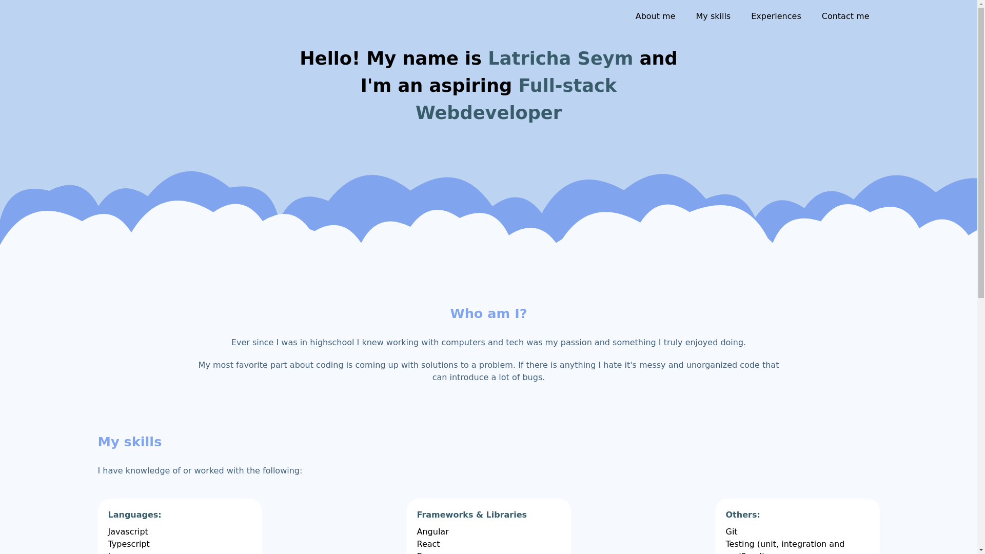 website screenshot of https://tricha.nl/