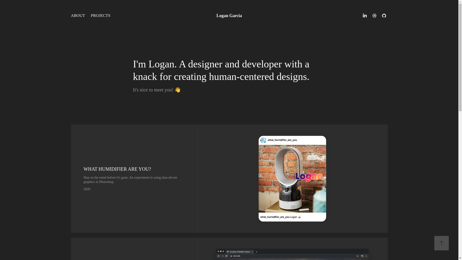 website screenshot of https://logangarcia.link/