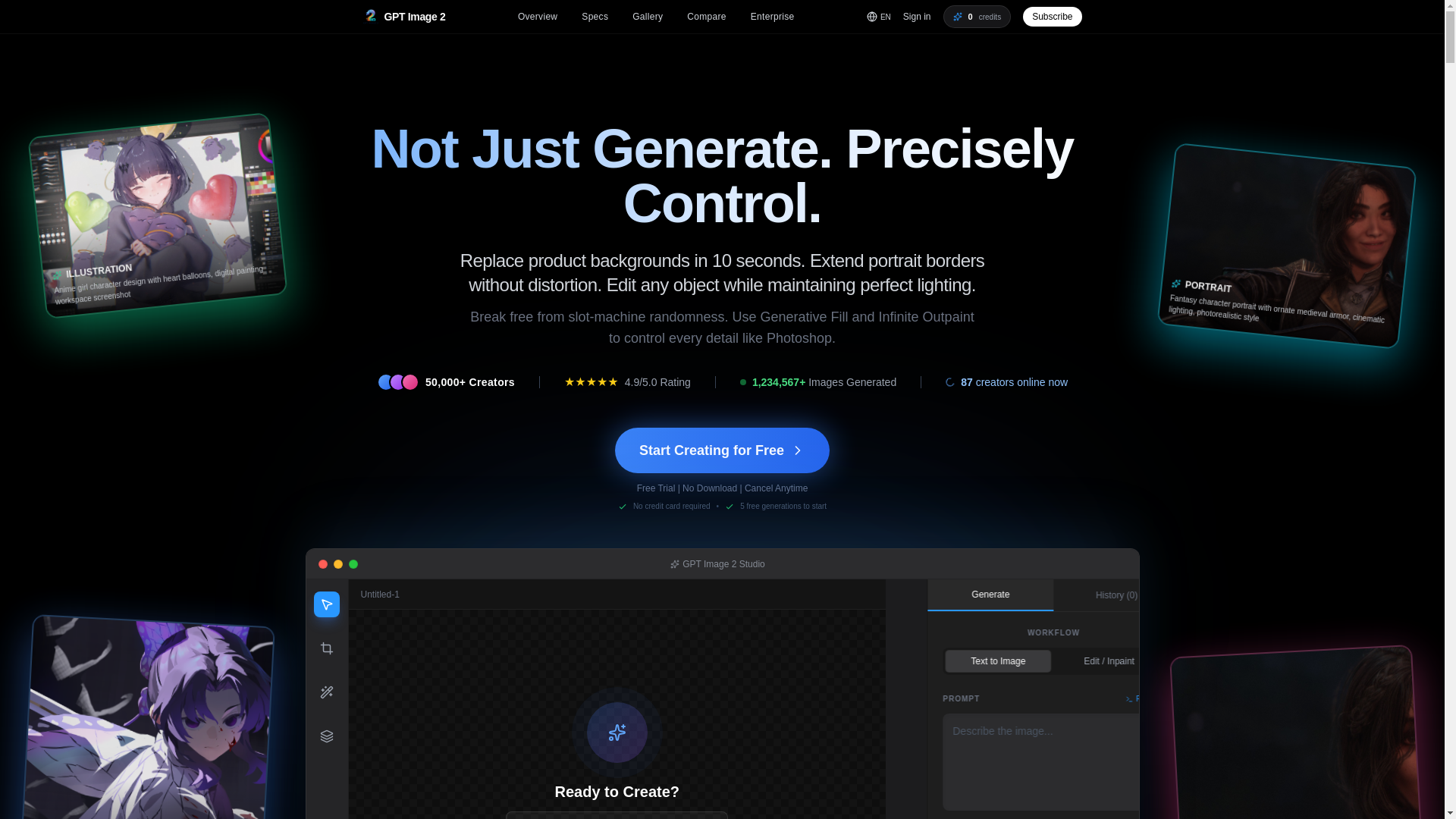 website screenshot of https://www.gptimage2.vip