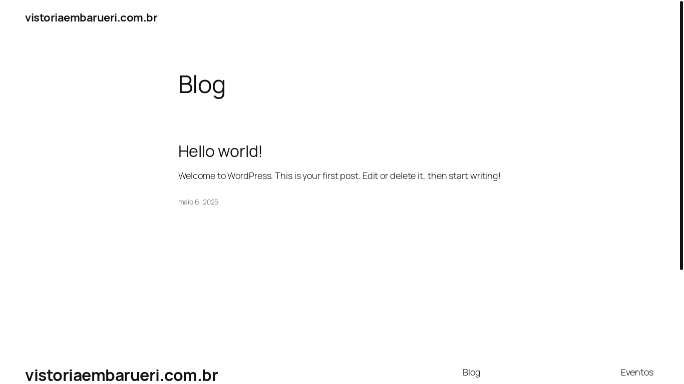 website screenshot of https://vistoriaembarueri.com.br/