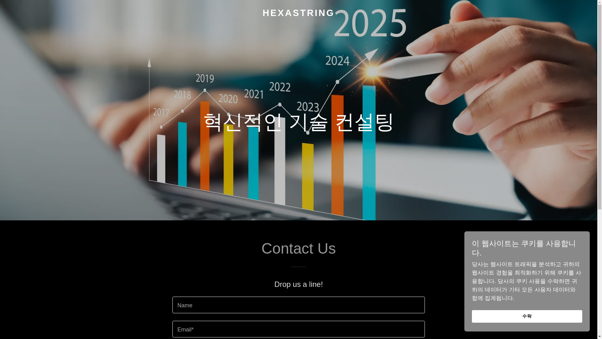 website screenshot of https://hexastring.com/